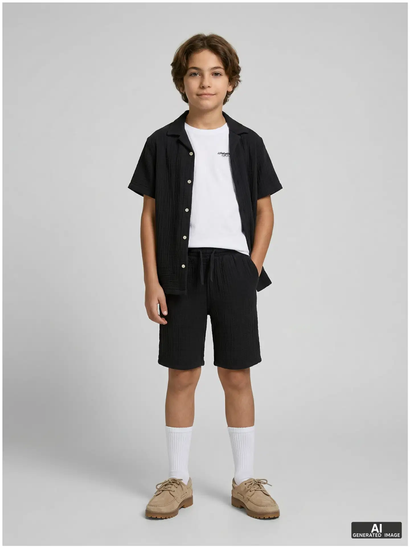 JJ Rebel lasten shortsit - BLACK - 3