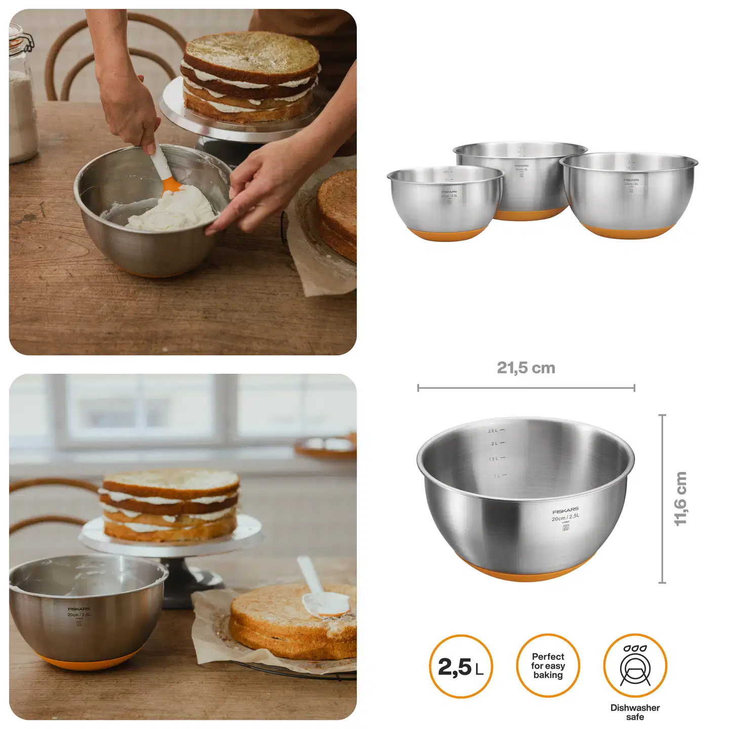 Fiskars FF leivontakulho 2,5 l - 4