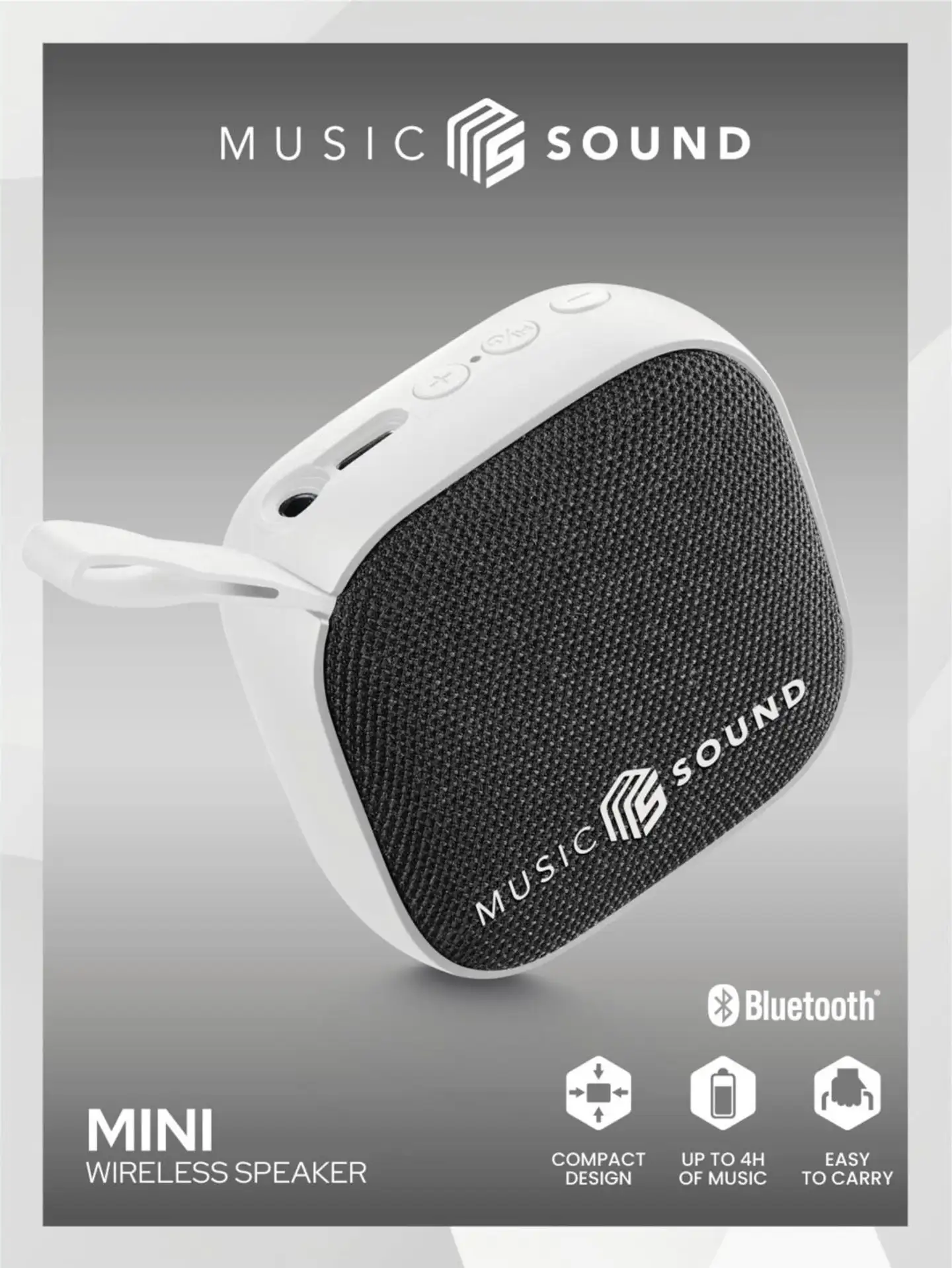 MusicSound Bluetooth kaiutin Mini valkoinen - 3