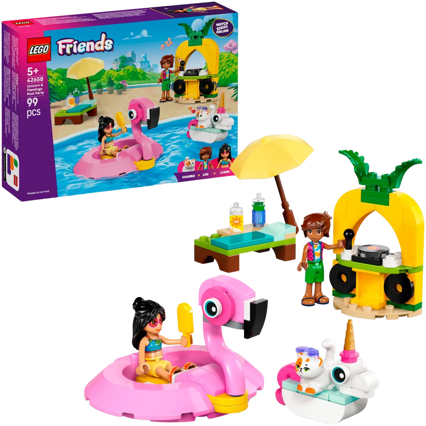 LEGO® Friends 42658 Allasbileet – Yksisarvinen ja flamingo - 1