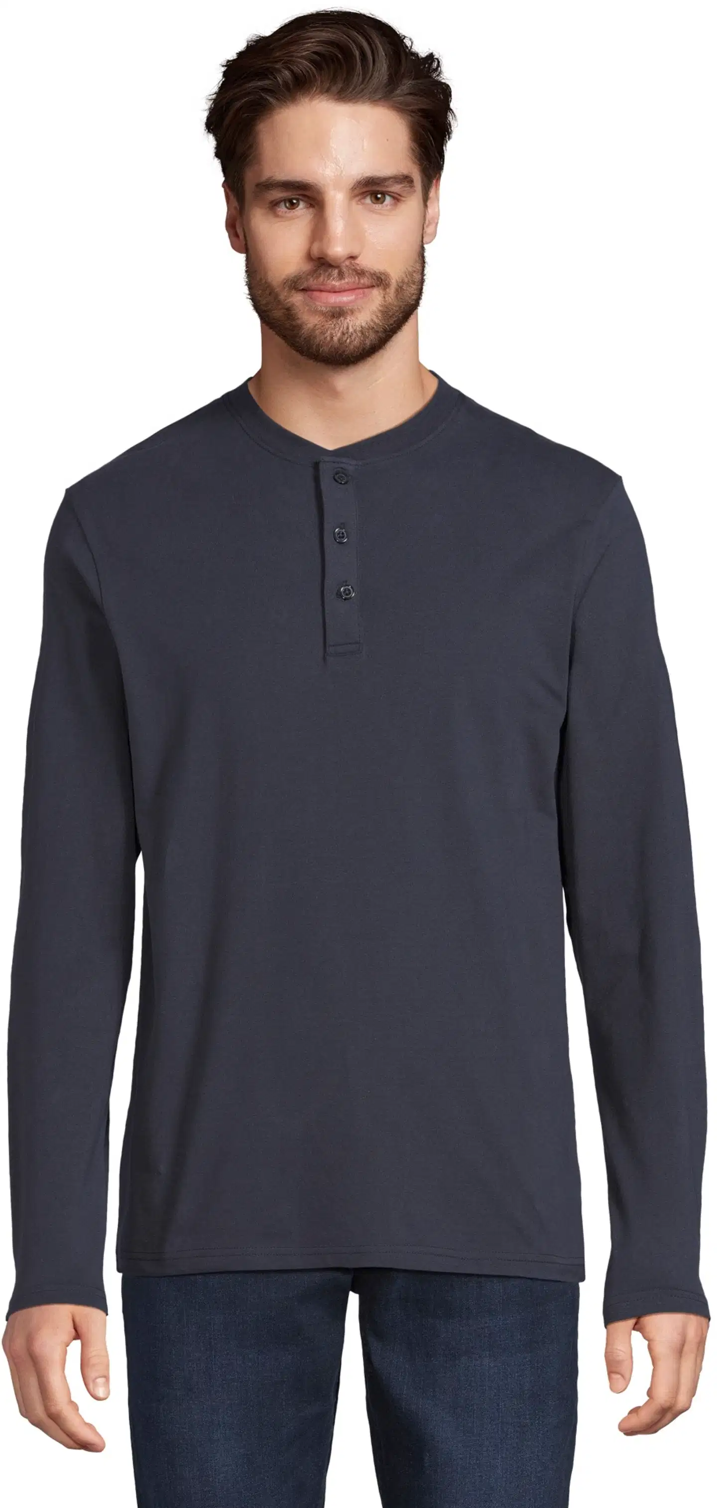 House miesten trikoopusero henley-pääntiellä 195HB28251 - Dark blue - 1