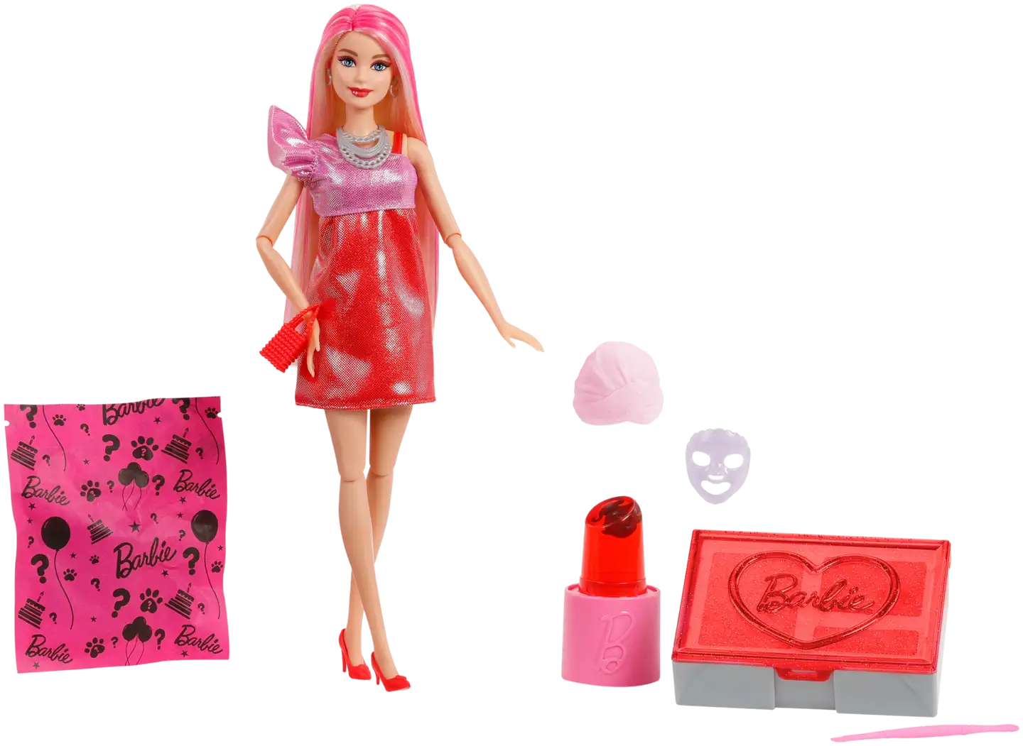 Barbie Party Unboxed Glam Series Punainen - 1
