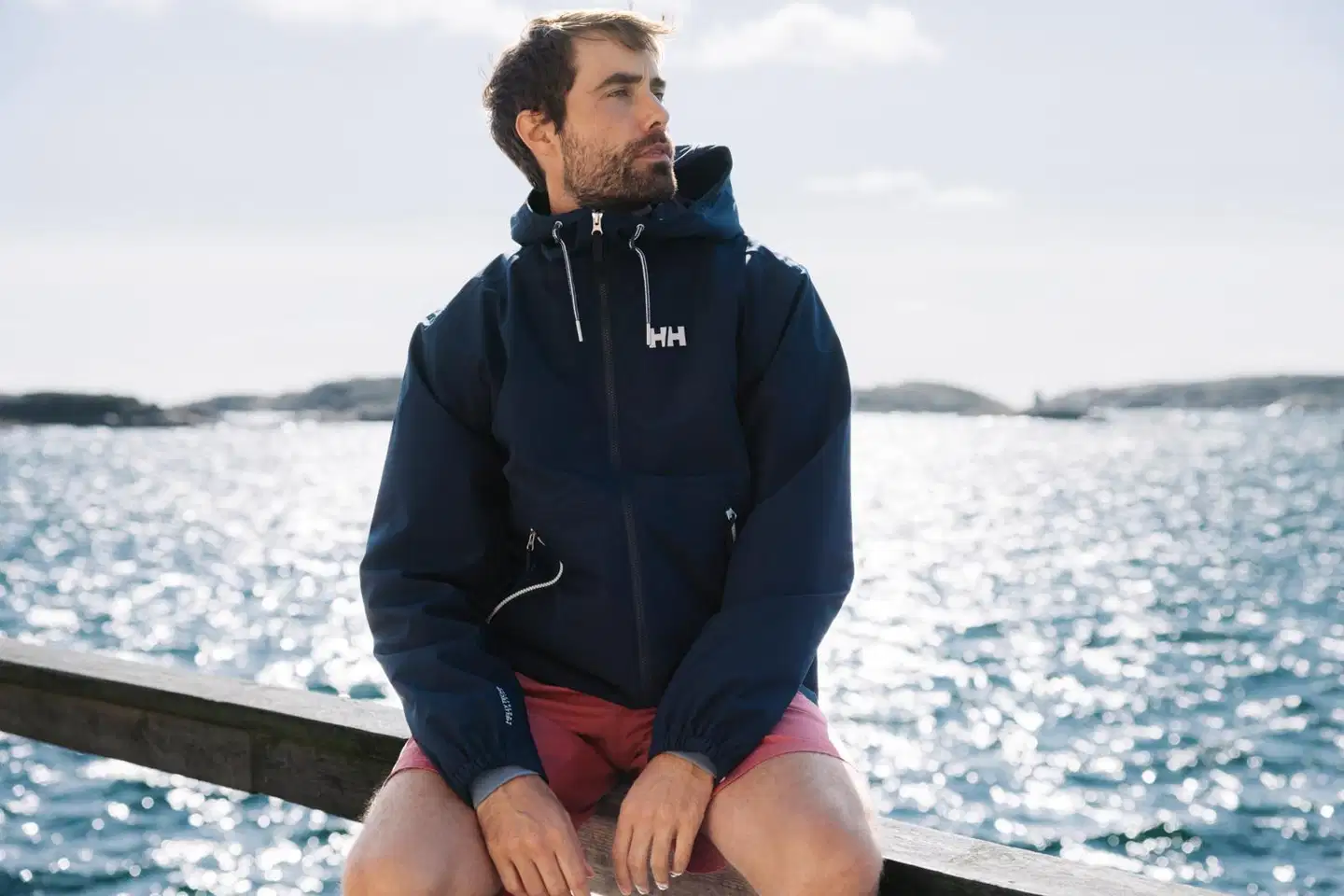 Helly Hansen miesten ulkoilutakki Sandoy Rain 54320 - Navy - 9