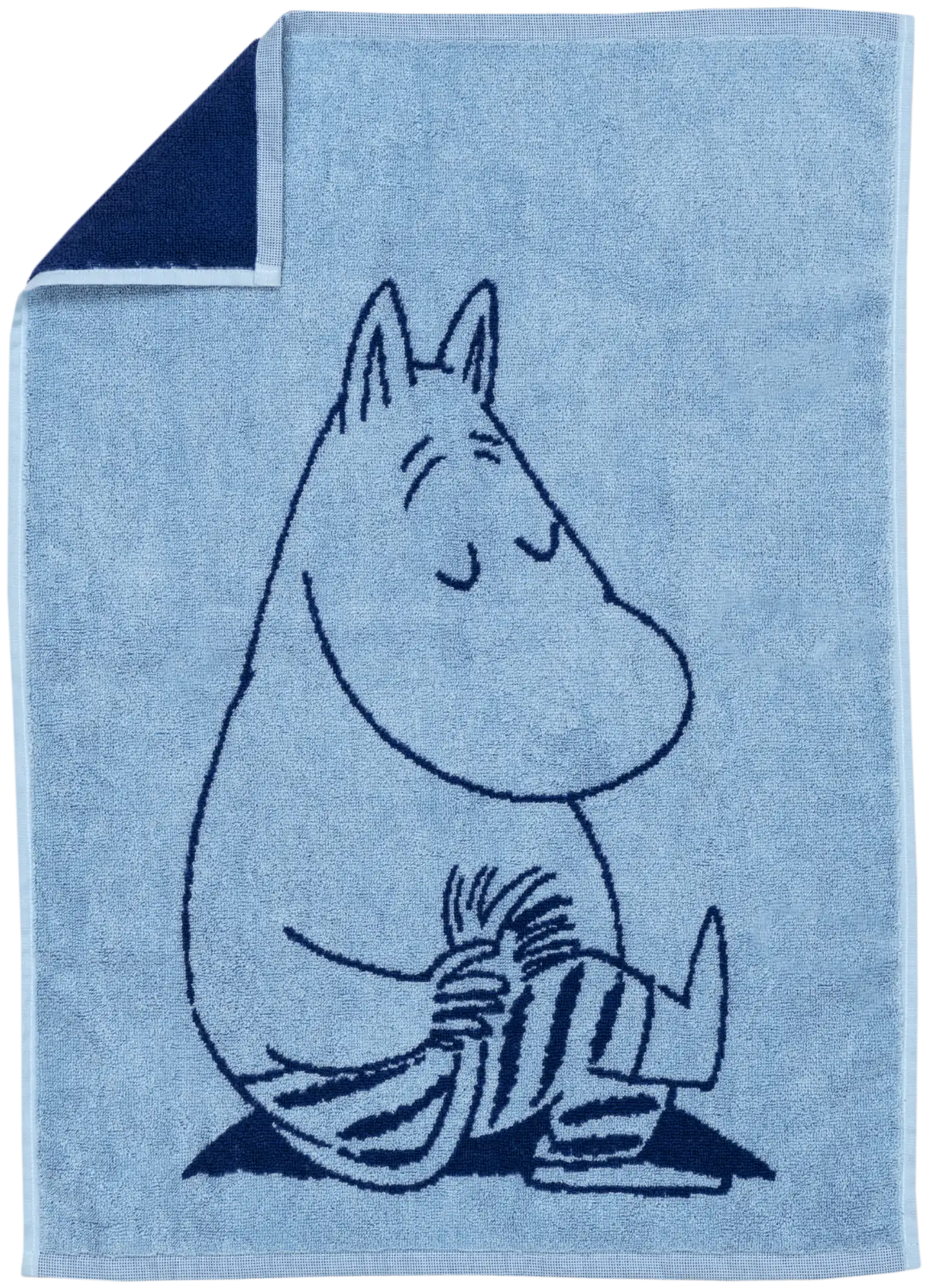 Moomin Arabia Muumikäsipyyhe 50x70 Muumipeikko sin.GOTS - 1