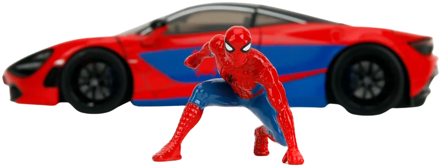 Jada - Marvel Spider-Man McLaren 720S 1:24, 19 cm auto ja Spider-Man hahmo, die-cast - 10