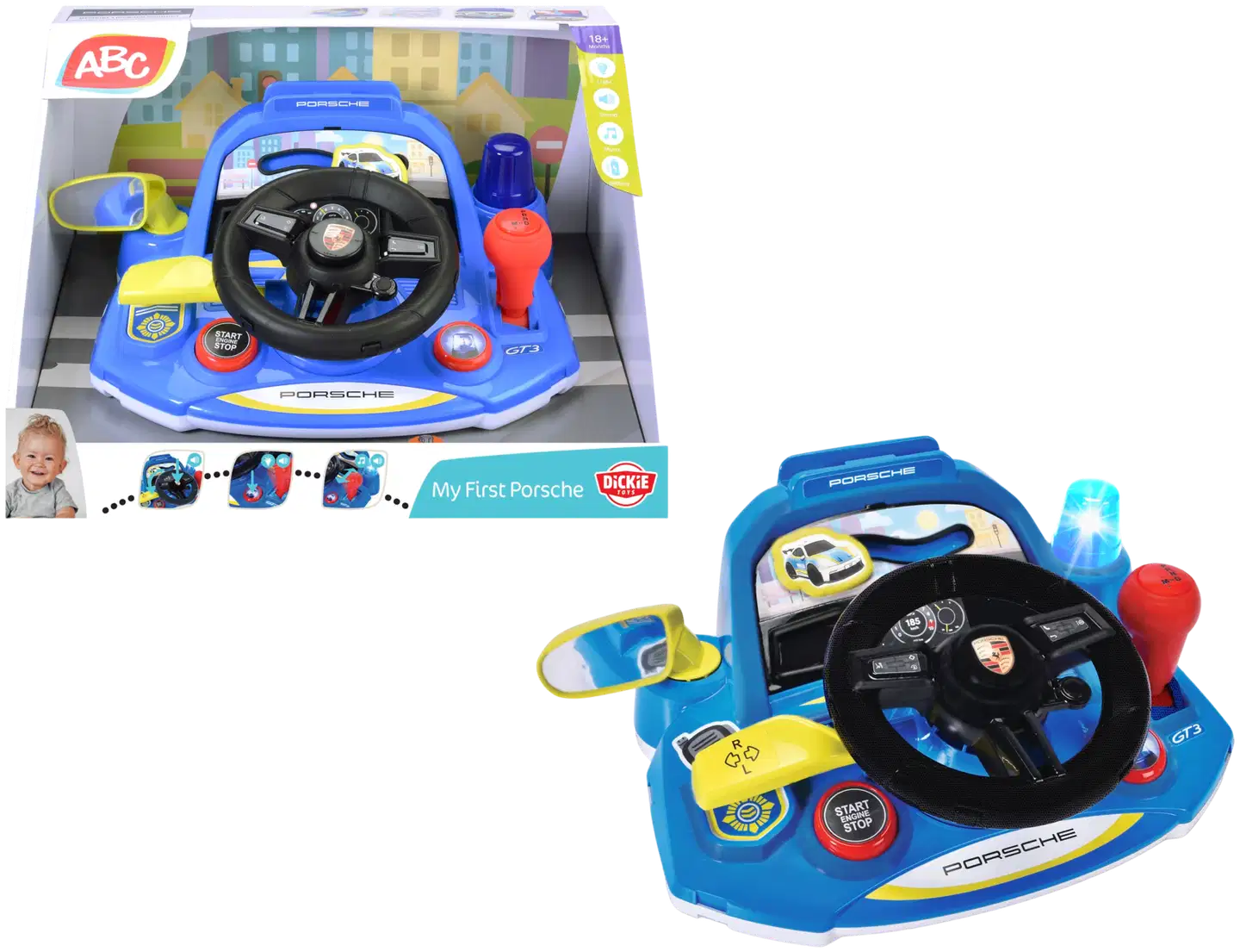 Dickie Toys ABC My First Porsche -ohjauspyörä - 1