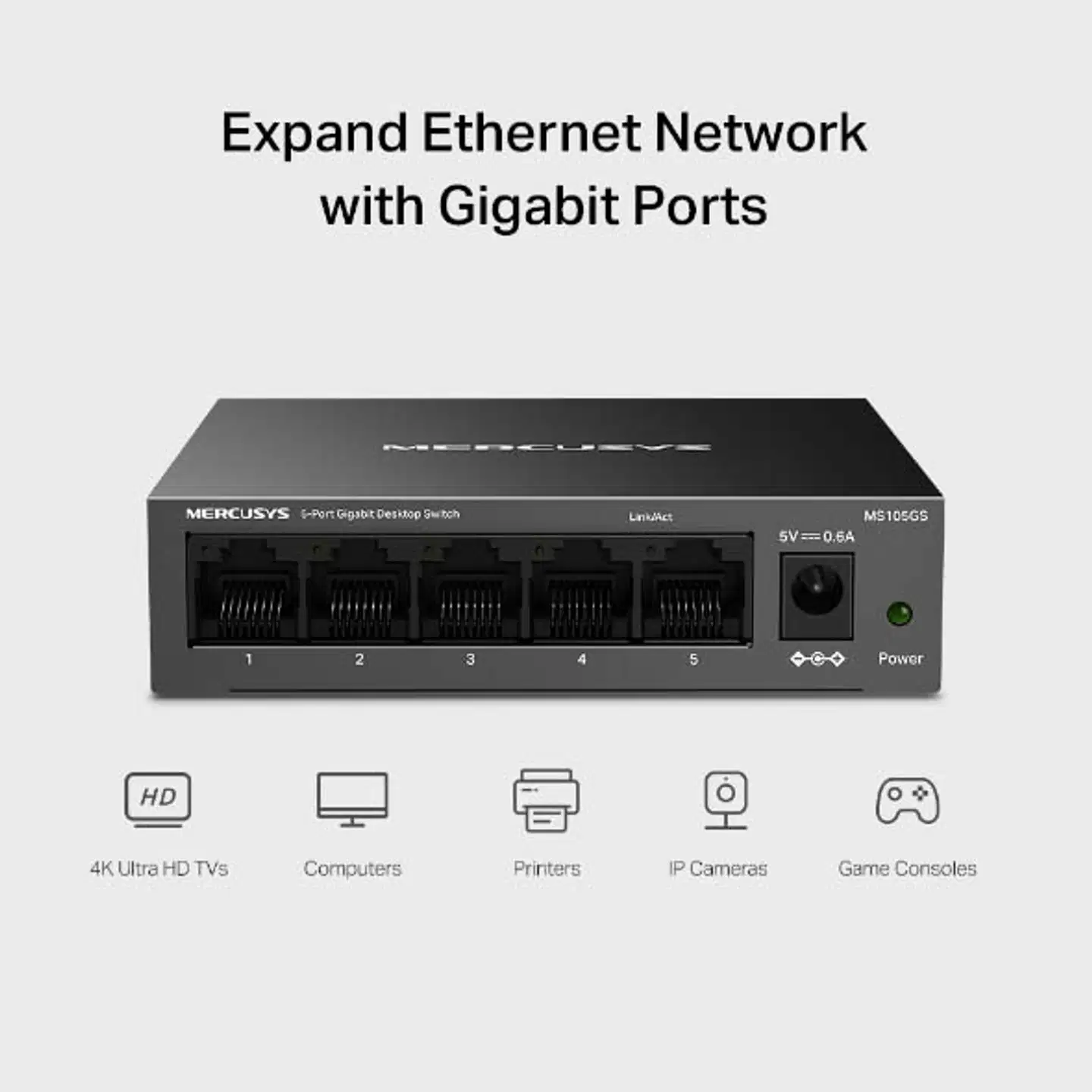 Mercusys MS105GS 5-porttinen Gigabit-kytkin - 5