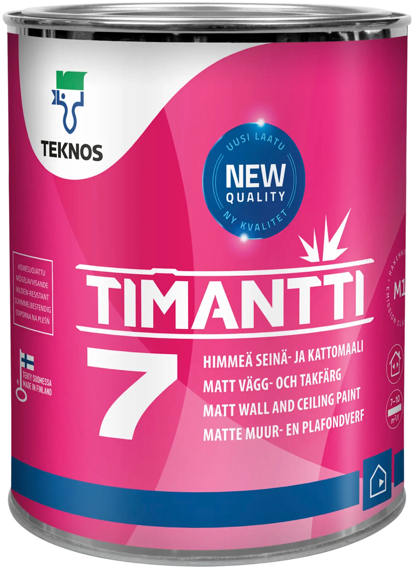 Teknos seinämaali Timantti 7 Base 1 0,9 l