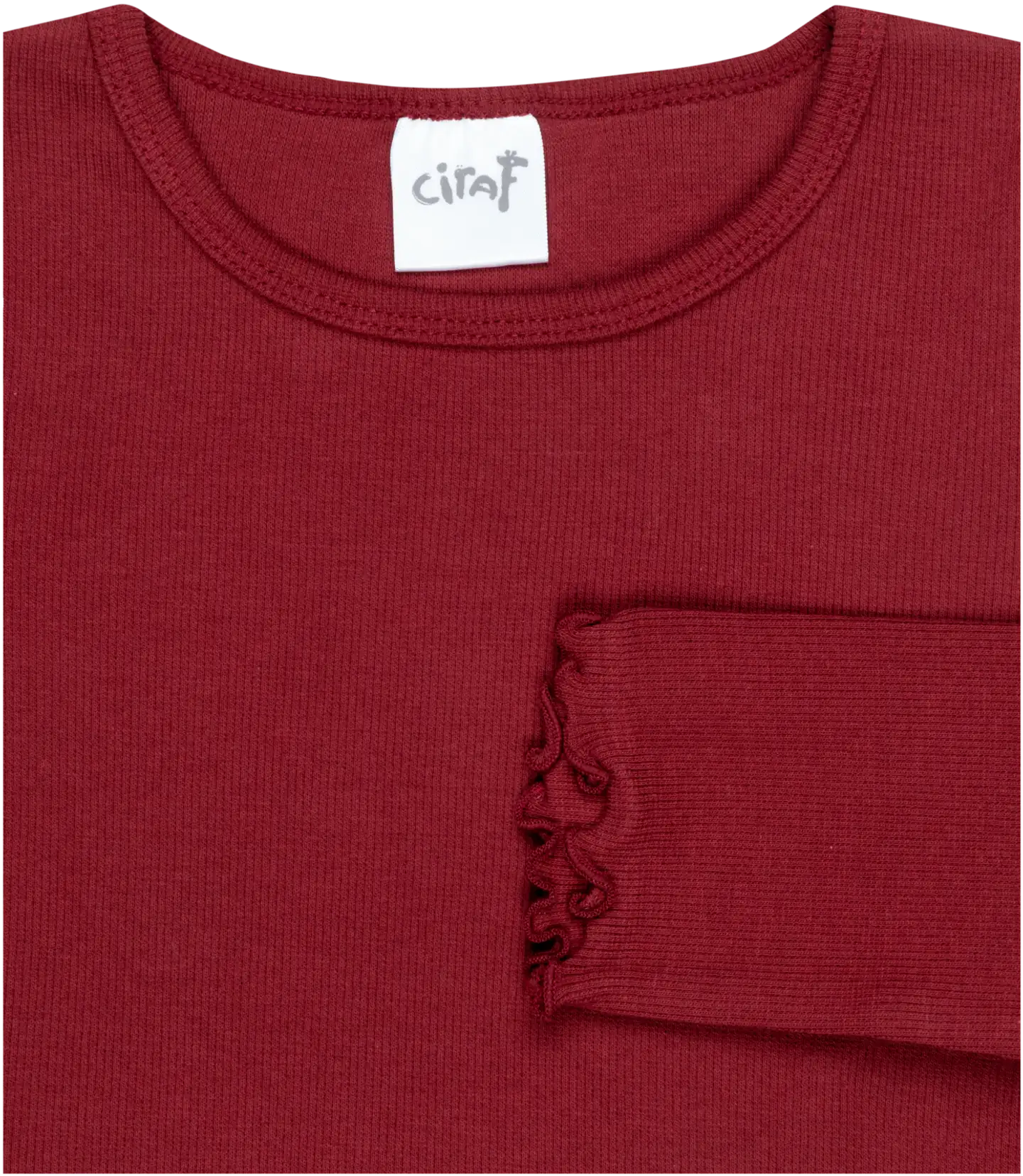 Ciraf lasten trikoopaita rib 25TC252809 - 19-1934tcx tibetan red - 3