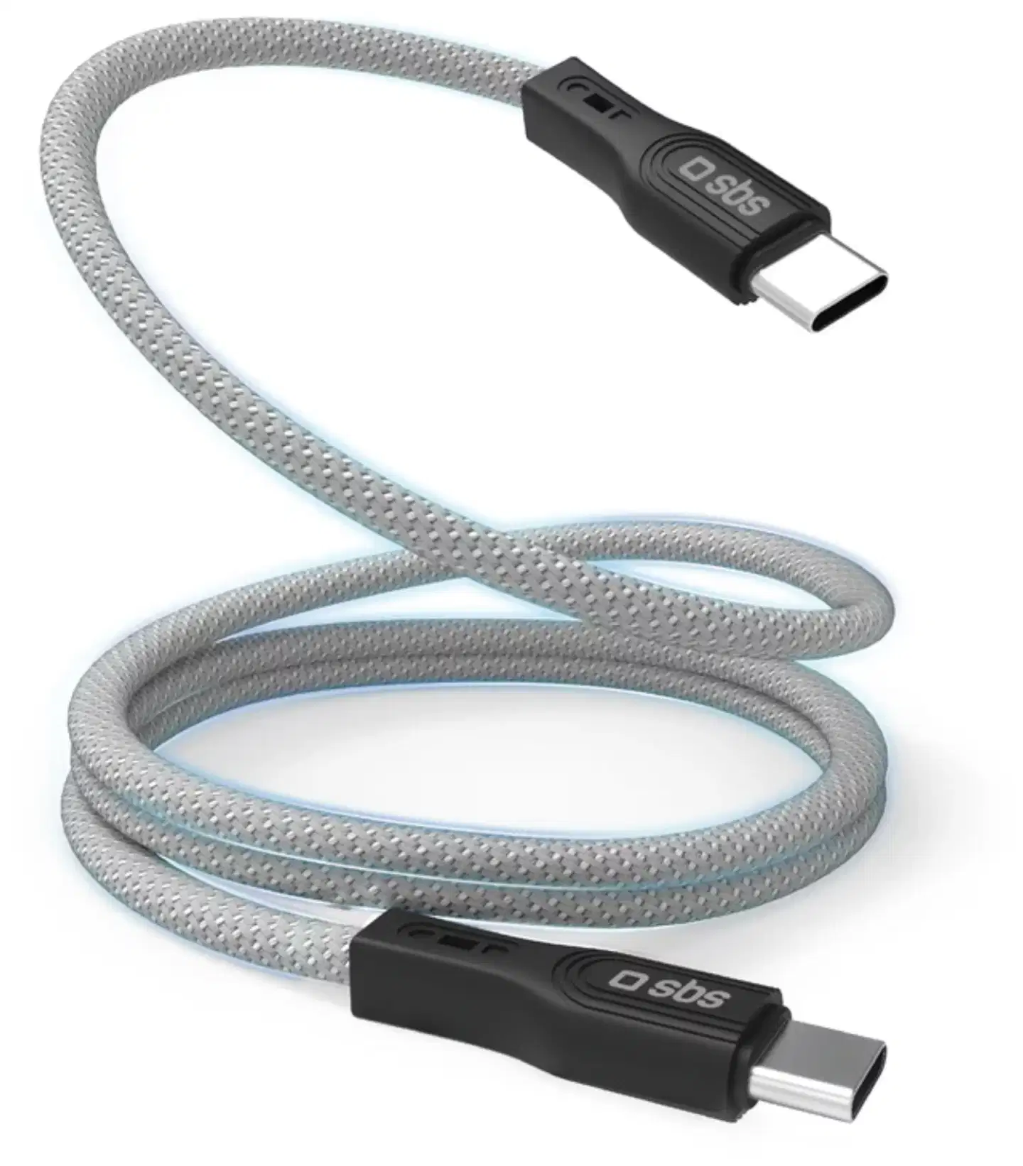 SBS latauskaapeli Usb-C To Usb-C magneettinen 1 M harmaa