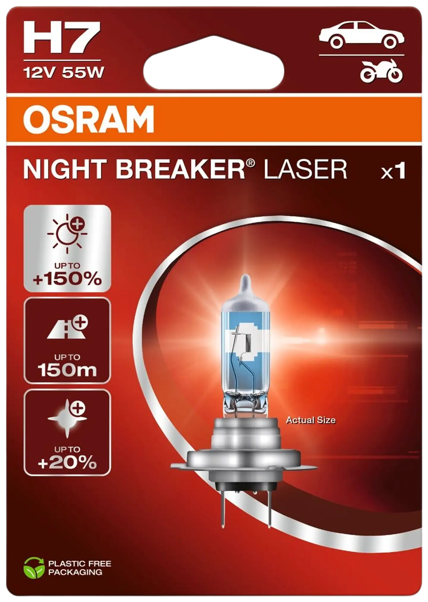 Osram Night Breaker Laser H7 12v 55W polttimo