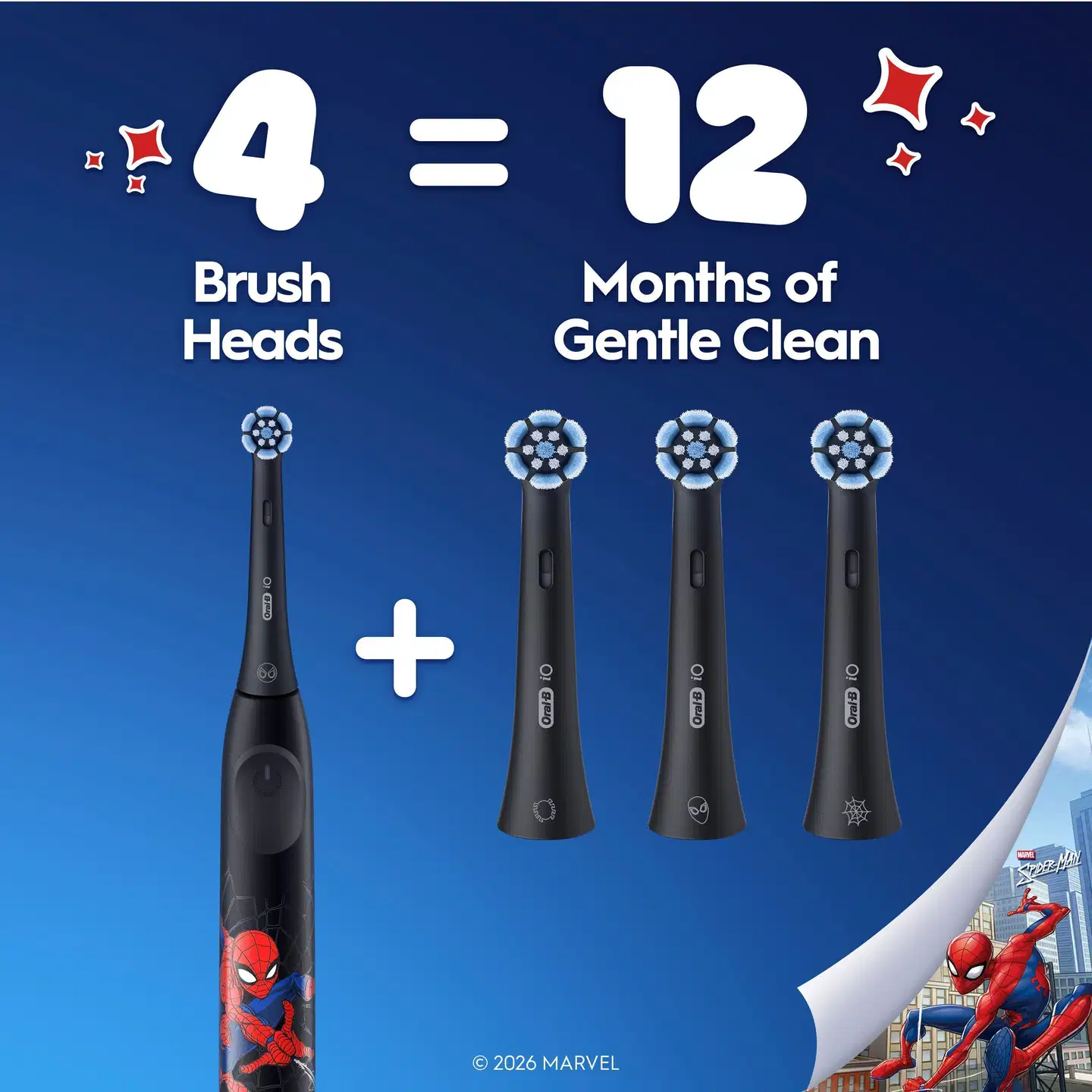 Oral-B iO Gentle Care Spiderman vaihtoharja 3kpl - 6