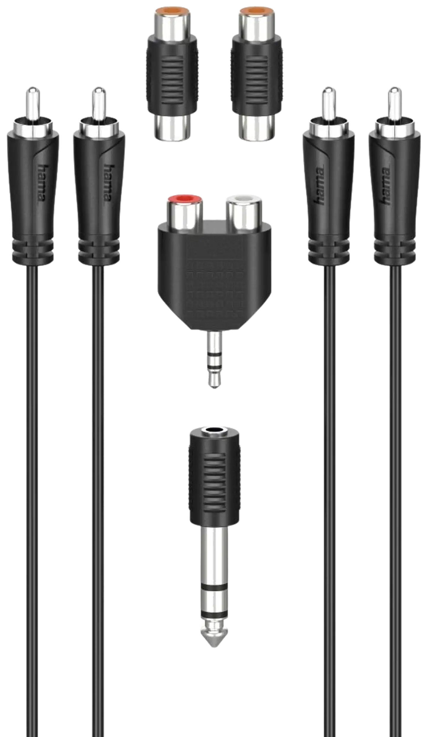 Hama Audioliitäntäsarja RCA, 5-os., 2,5 m - 1