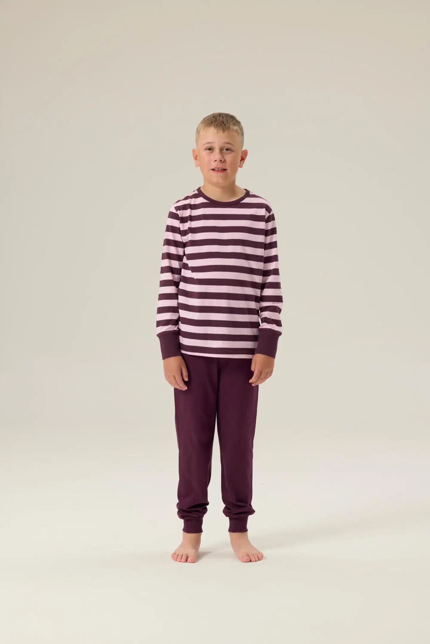 RATIA® lasten pyjama, K325120071 - vaalean pun./burgundy - 4