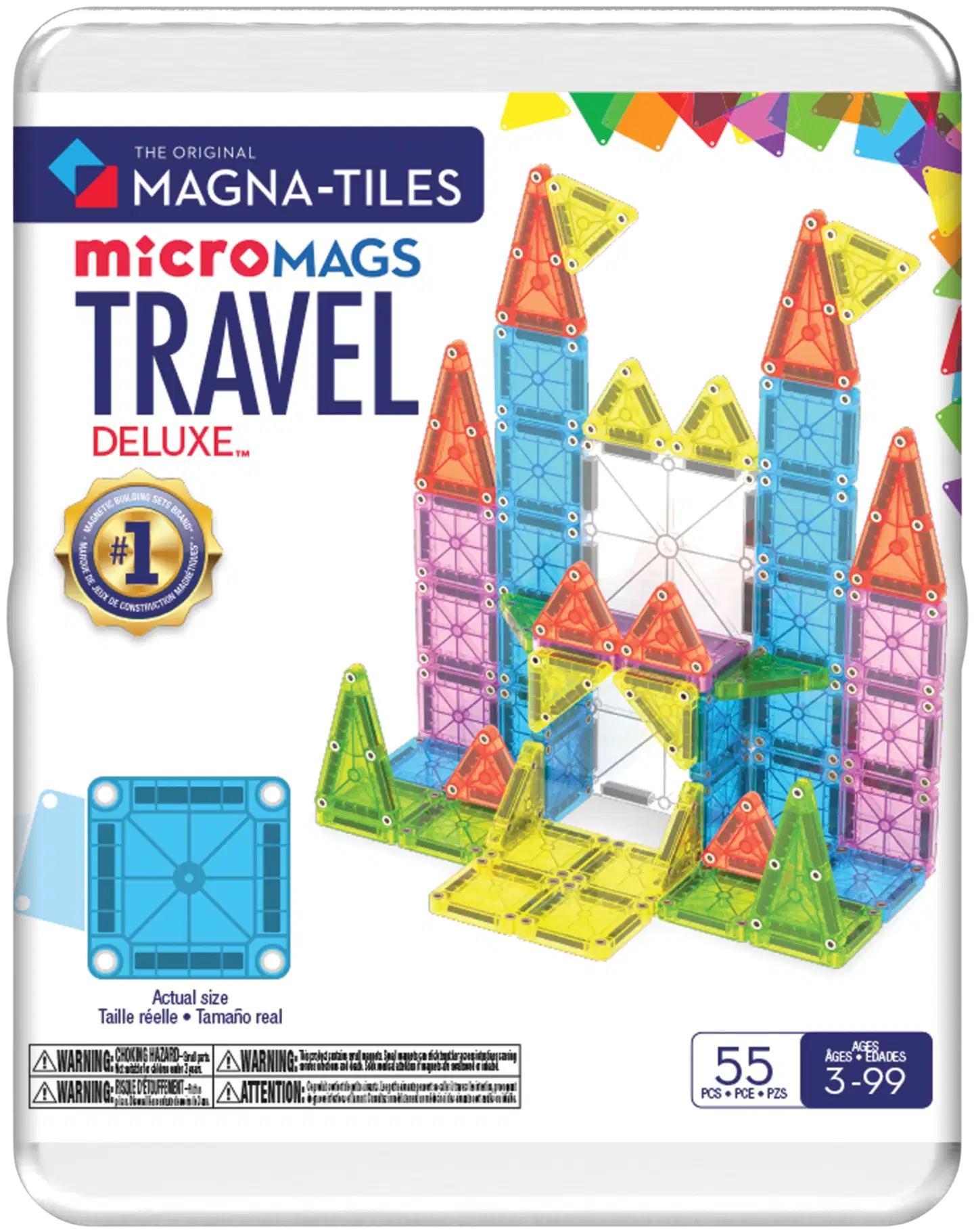 Magna-Tiles microMAGS Deluxe Travel -matkapakkaus 55 osaa - 3