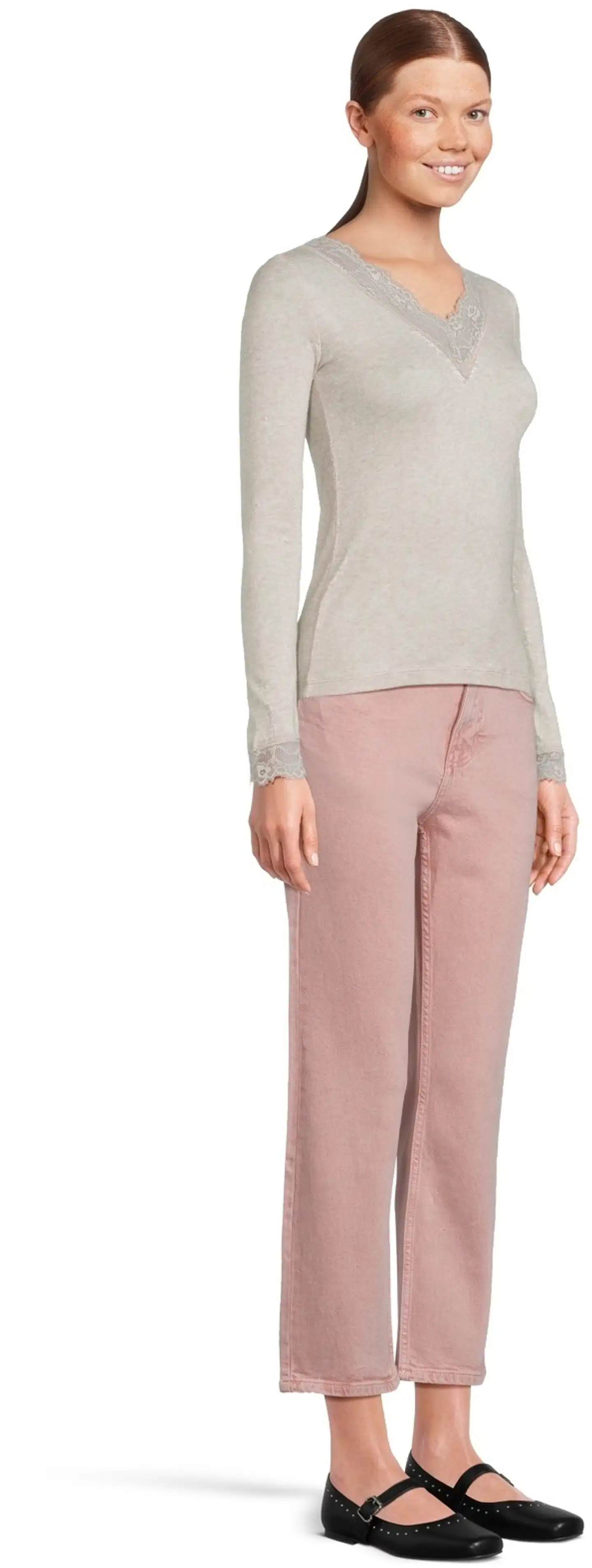 WKLY. naisten trikoopusero 213W341102 - Sand mel. - 4