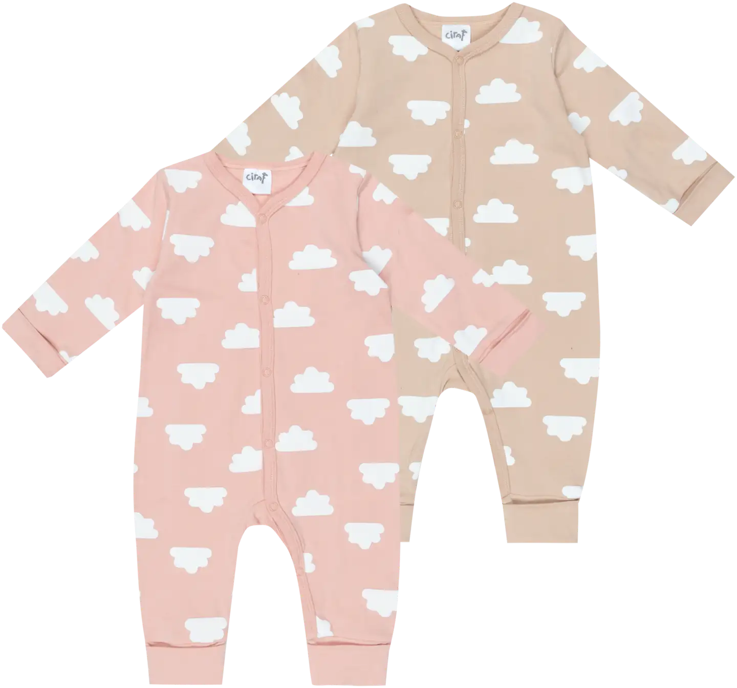Ciraf vauvojen pyjama 250B252913 2-pack - pink cloud aop - 1