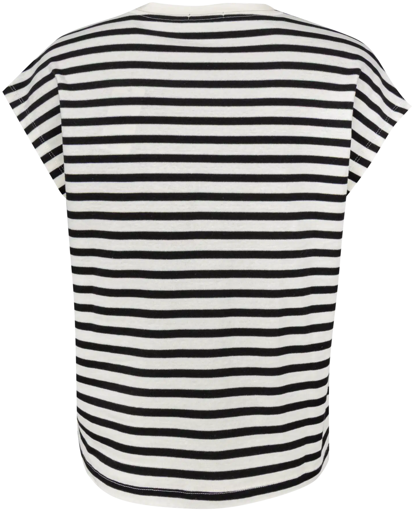 House naisten raidallinen t-paita 213H261701 - Black white - 2