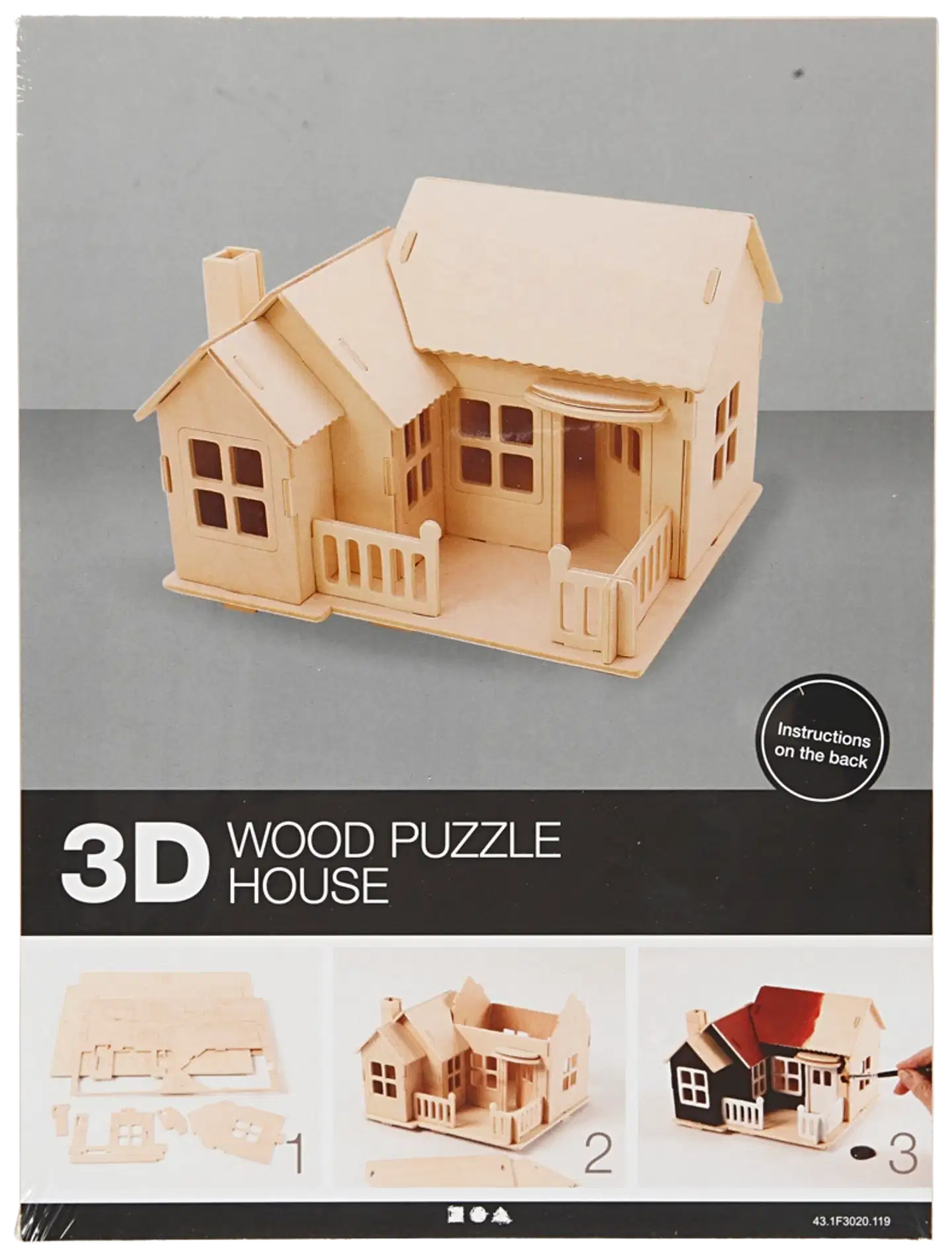 Creativ Company 3d-palapeli talo terasseineen miniatyyri - 2