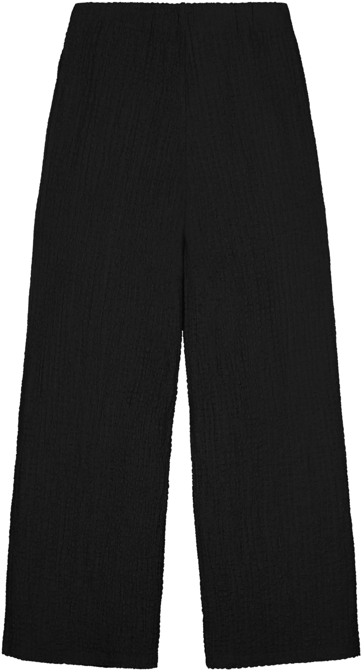 WKLY. naisten leveät trikoohousut 222W090220 - BLACK - 2