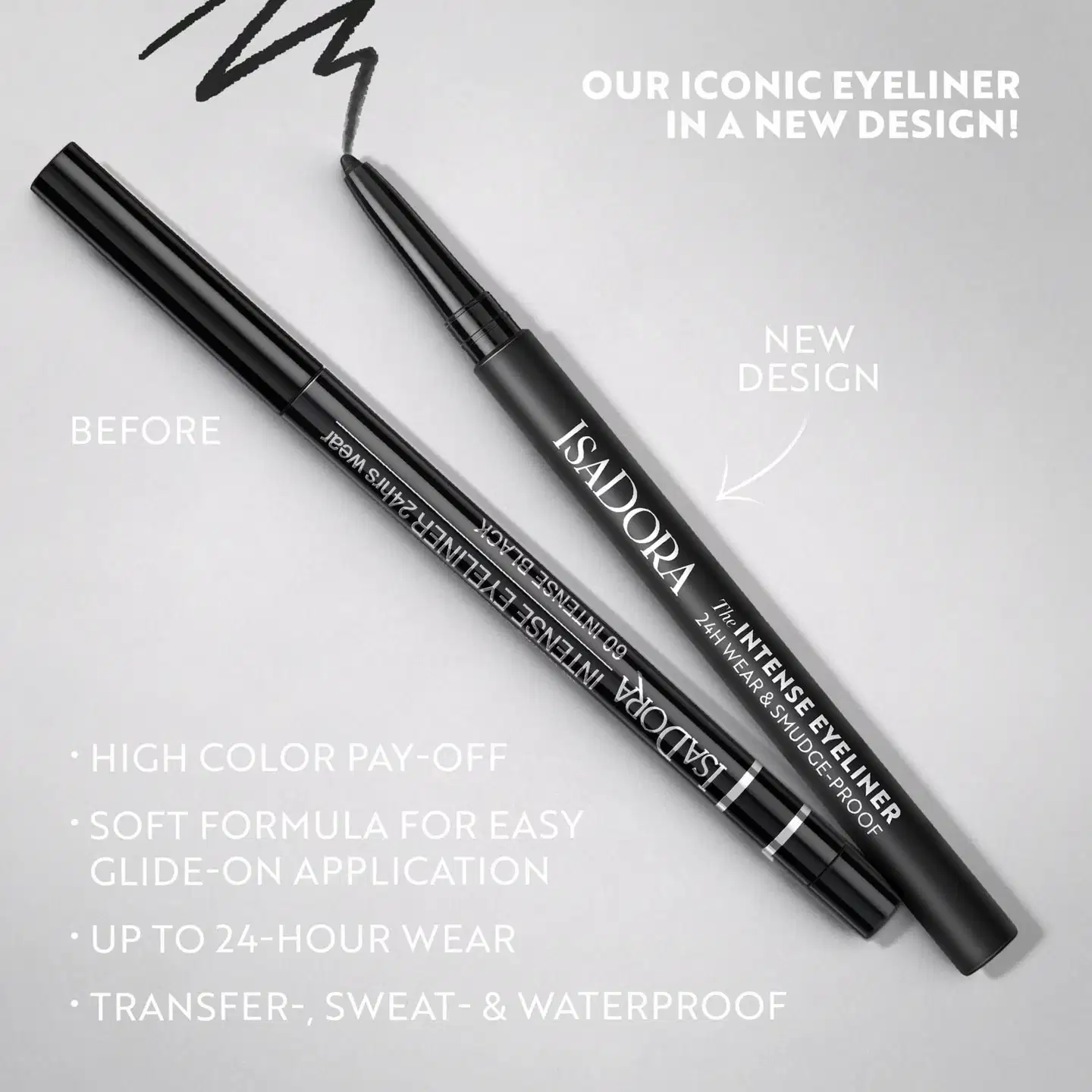 Isadora The Intense Eyeliner Silmänrajauskynä 24H Wear & Smudge-proof 67 Dark Green 0,35g - 61 Black Brown - 8
