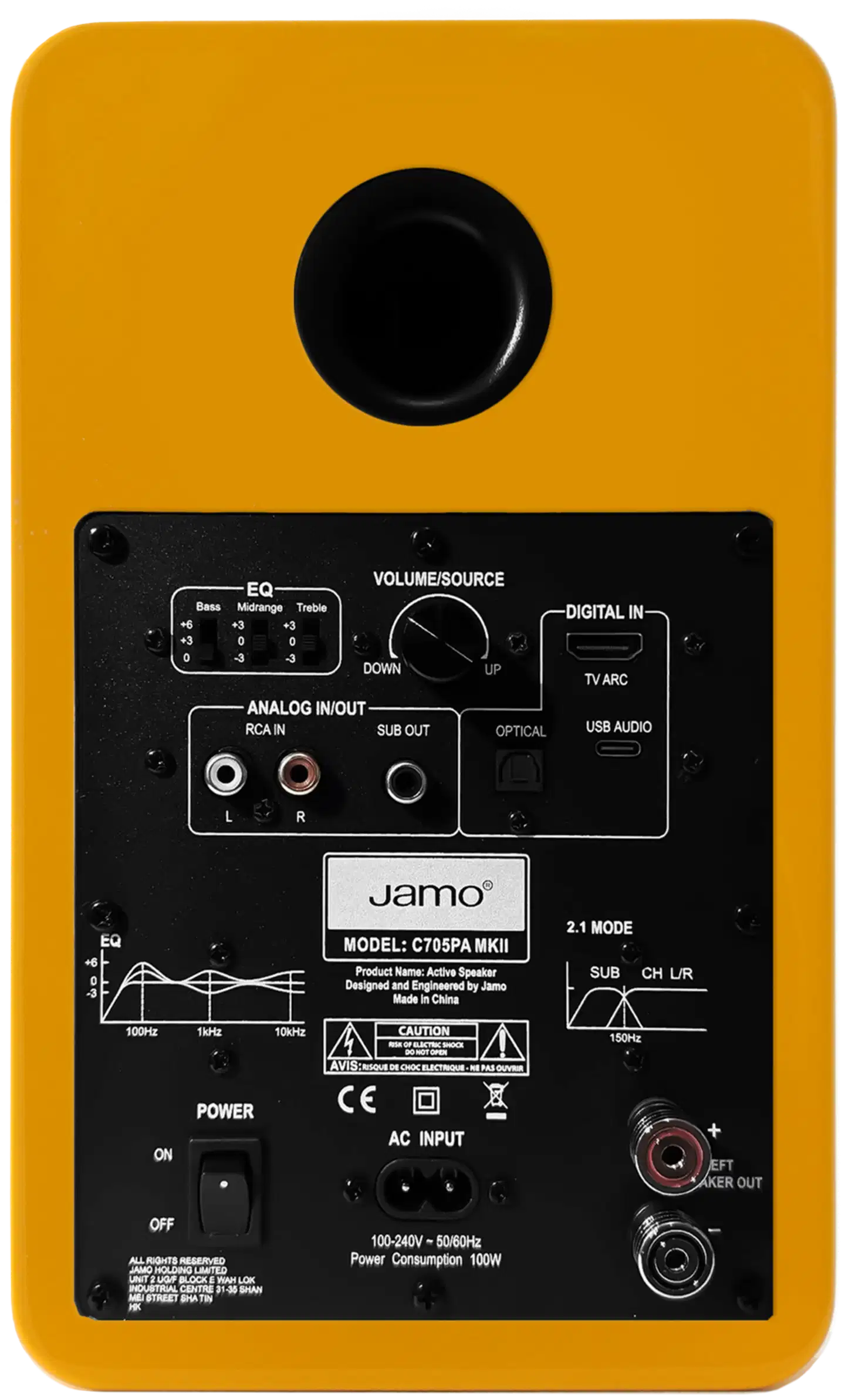 Jamo aktiivikaiutinpari C705PA MKII High Gloss Yellow - 3