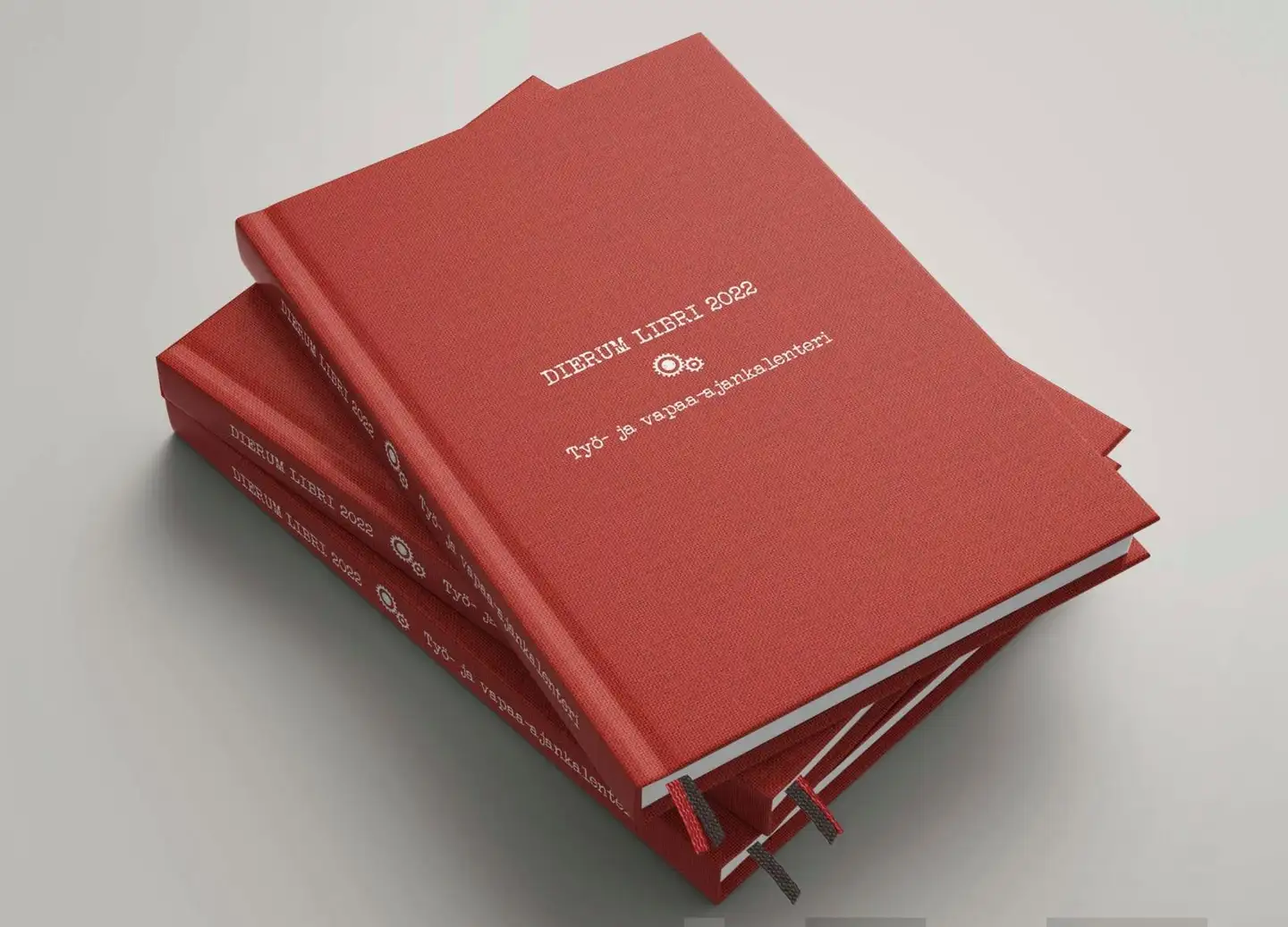 Rahikainen, Dierum Libri työ- ja vapaa-ajankalenteri 2022 - Typewriter punainen kansi