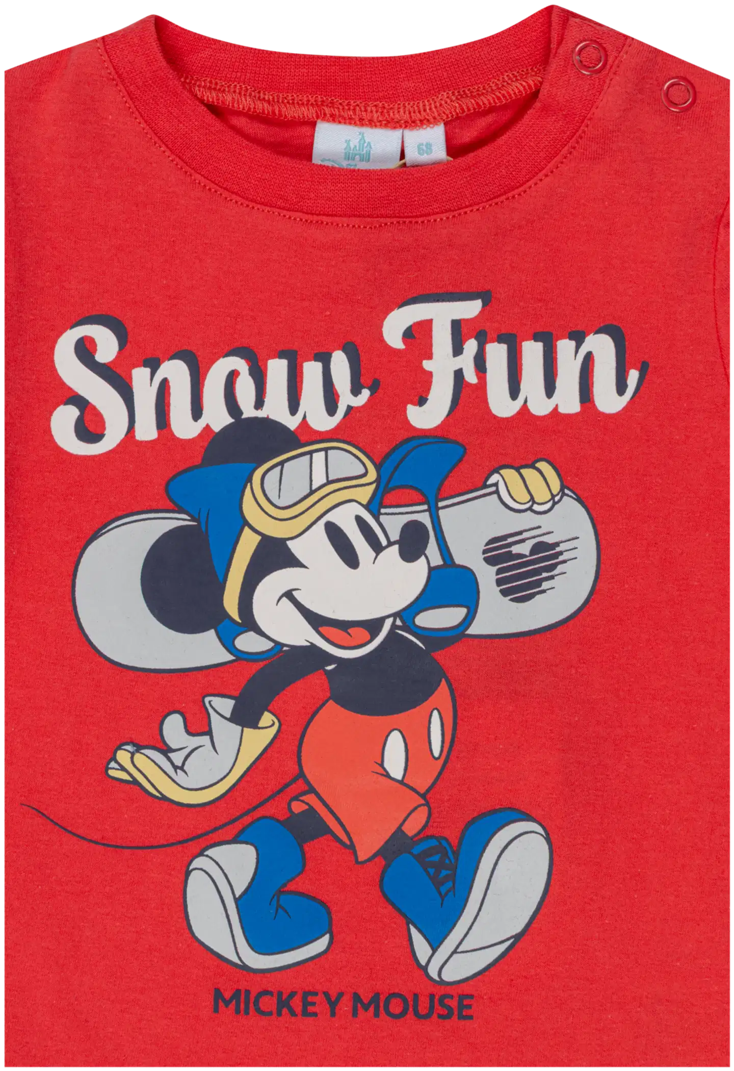 Disney vauvojen pitkähihainen trikoopaita Mikki Hiiri ZH00019 - Punainen - 2