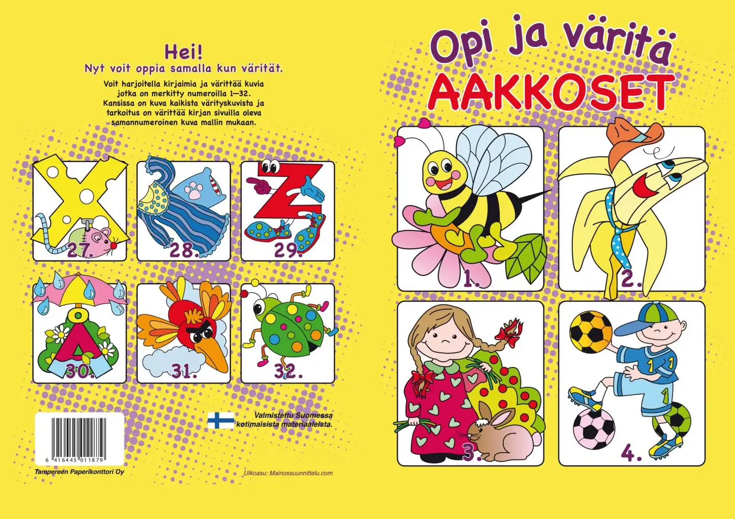 Opi ja väritä kirjat A4 - 7