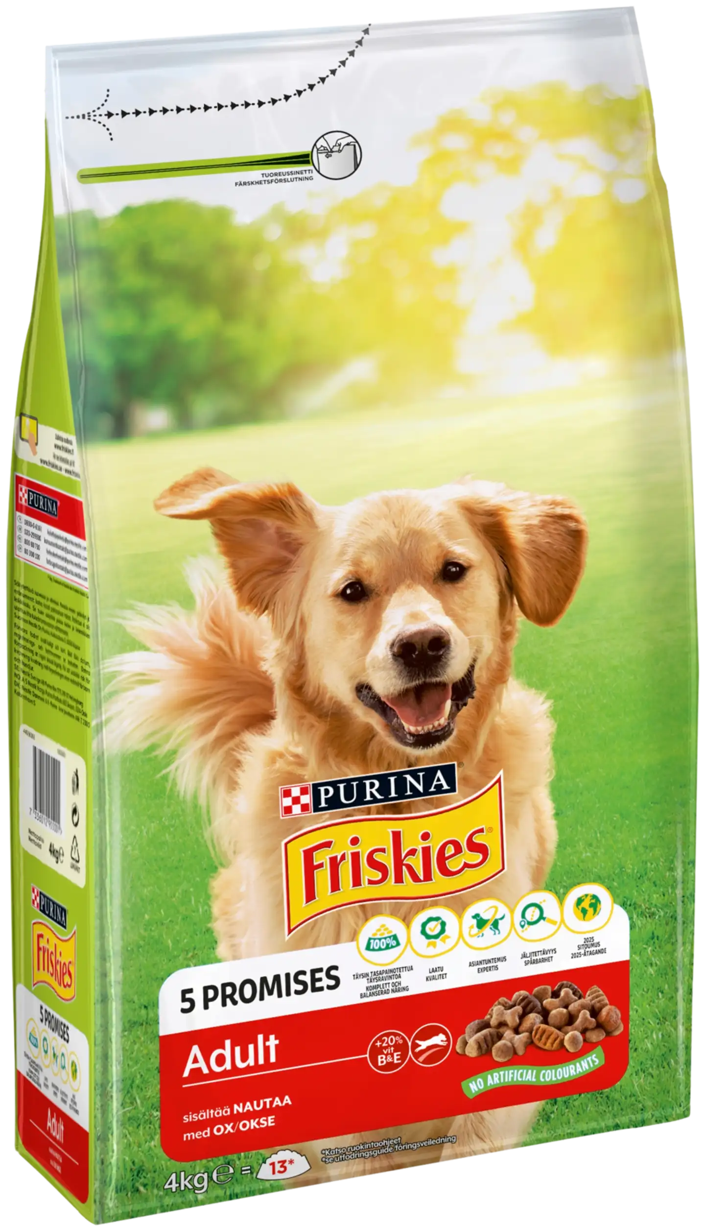 Friskies 4kg Adult Nautaa koiranruoka