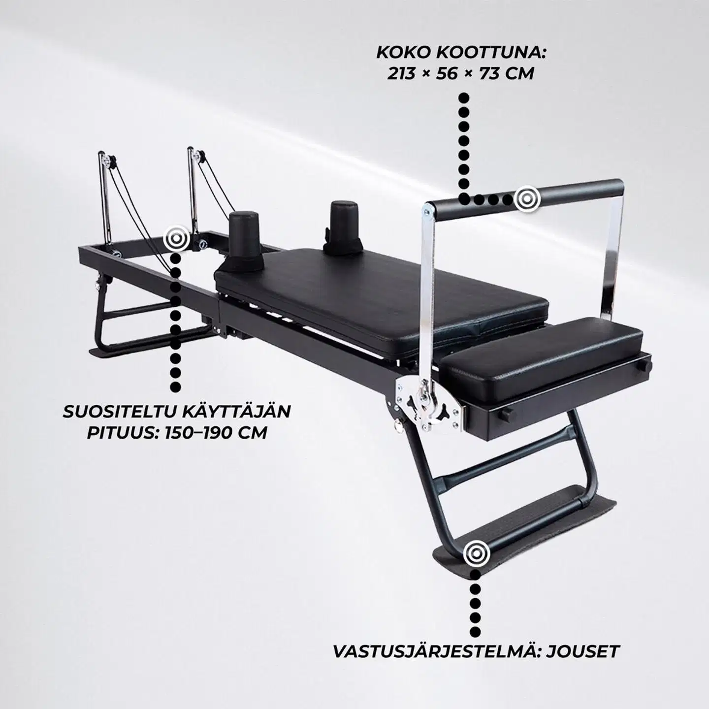 Nordcore pilates reformer taitettava - 3
