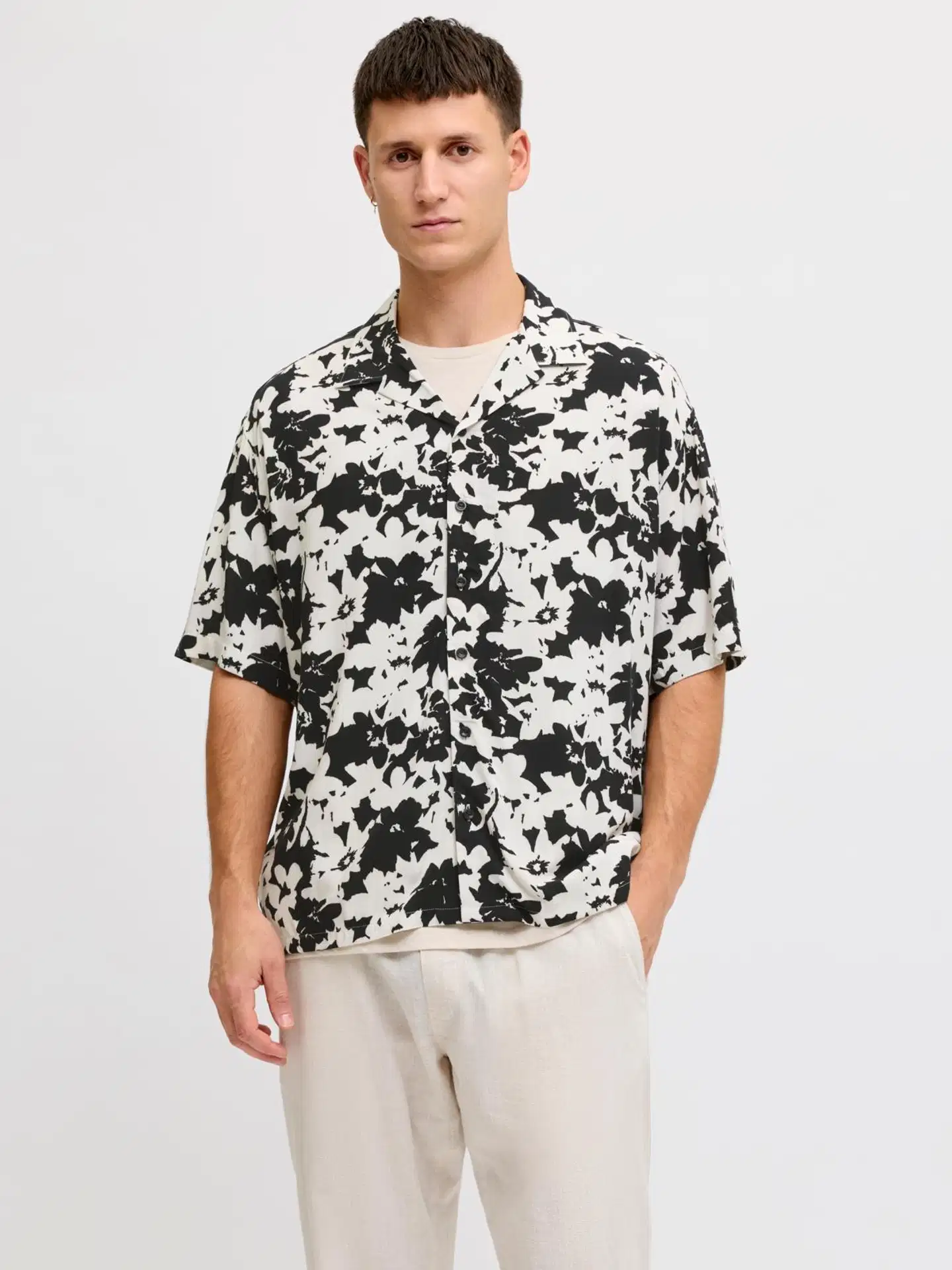 JJ REBEL miesten kauluspaita Jrebblossom - BLACK - 2