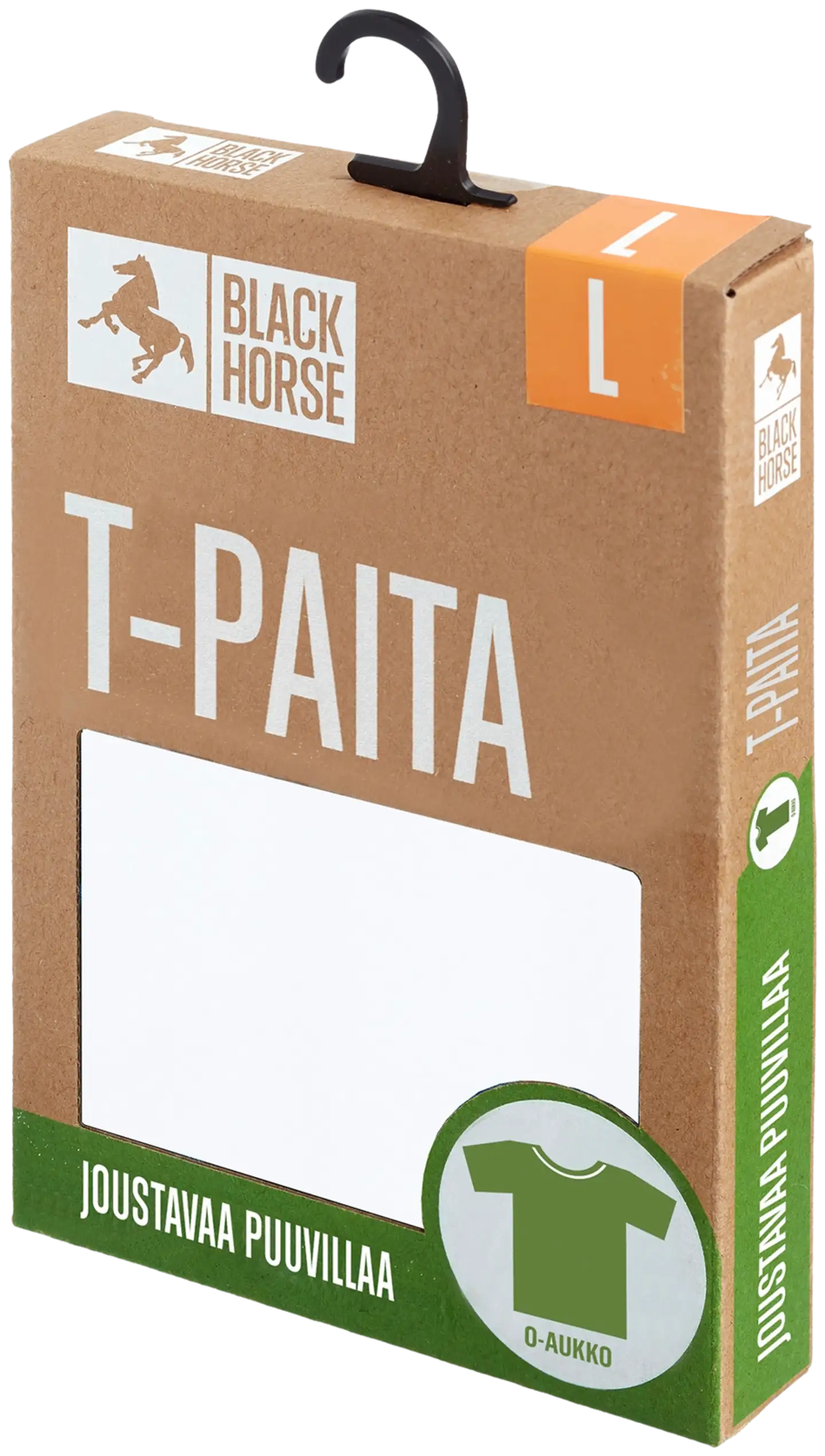 Black Horse miesten puuvilla T-paita O-pääntie I189 - WHITE - 3