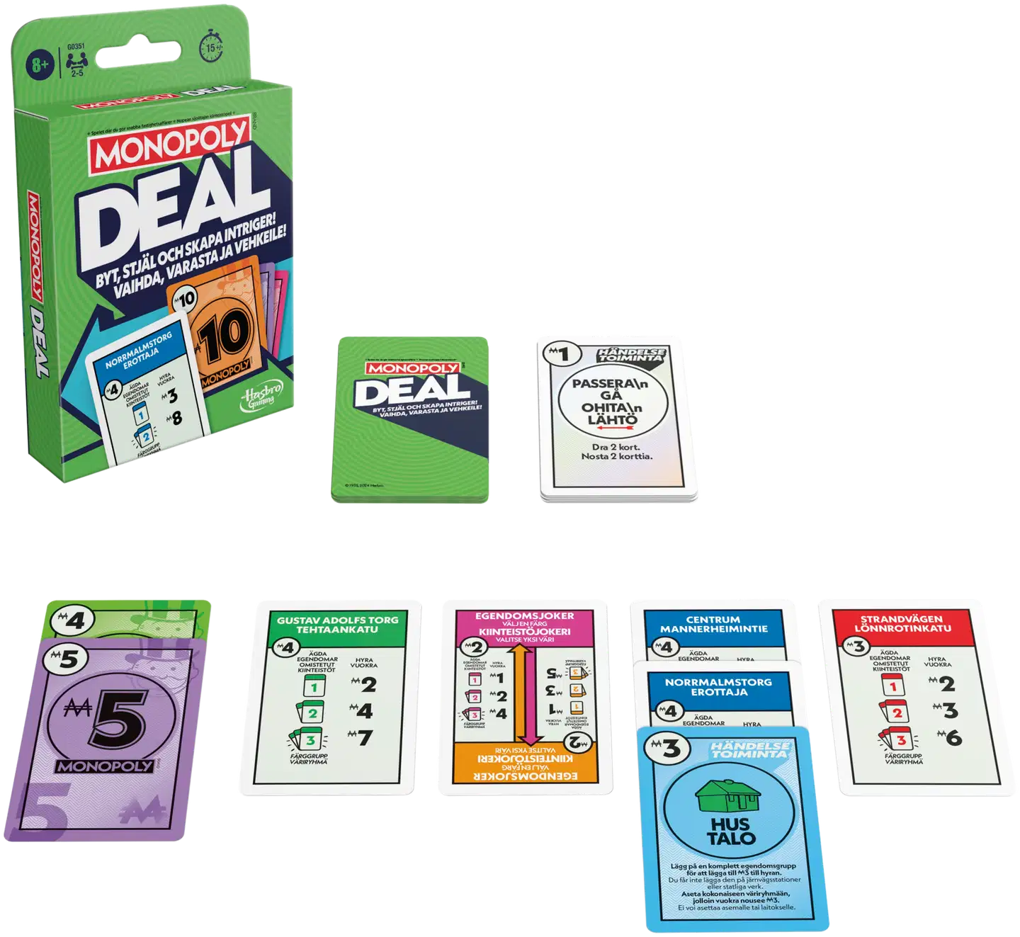 Monopoly korttipeli Deal refresh, suomen- ja ruotsinkielinen - 3