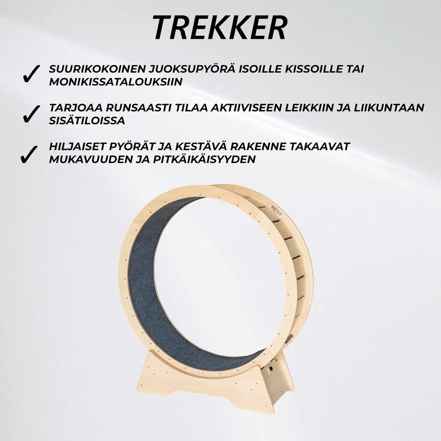 Trekker kissan juoksupyörä XL 110x36x122 cm beige - 4
