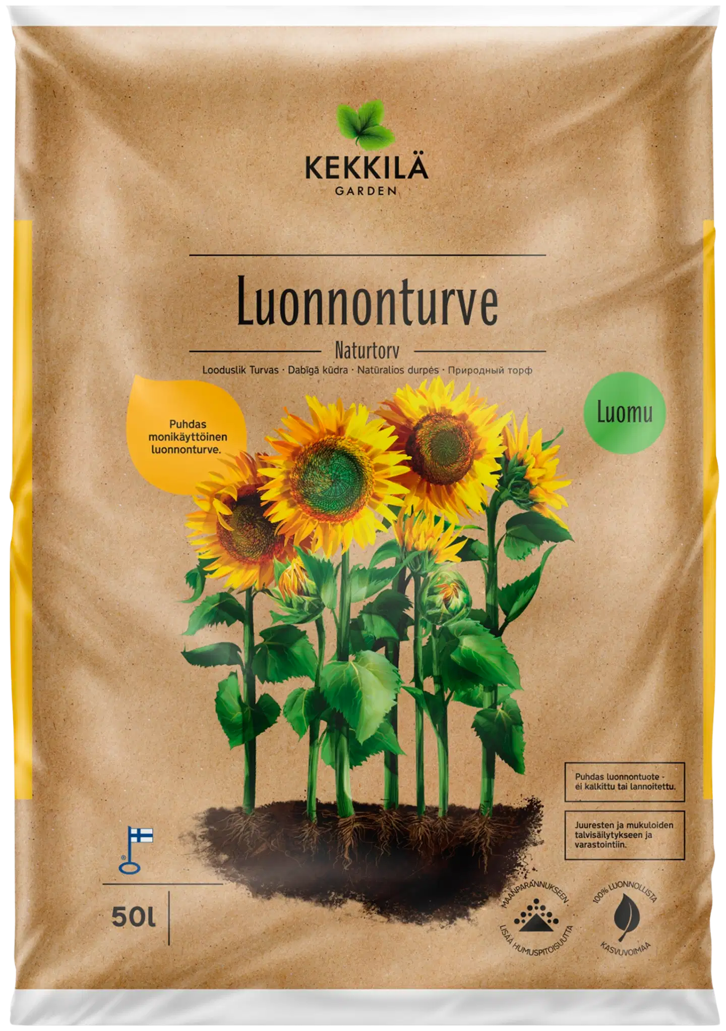 Kekkilä Luonnonturve 50 l, lava 60 säkkiä - 2