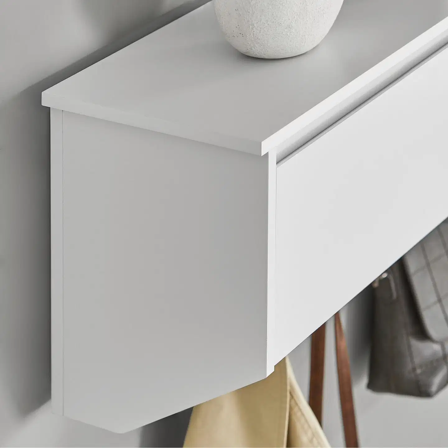 SoBuy seinänaulakko valkoinen FHK24-W - 5