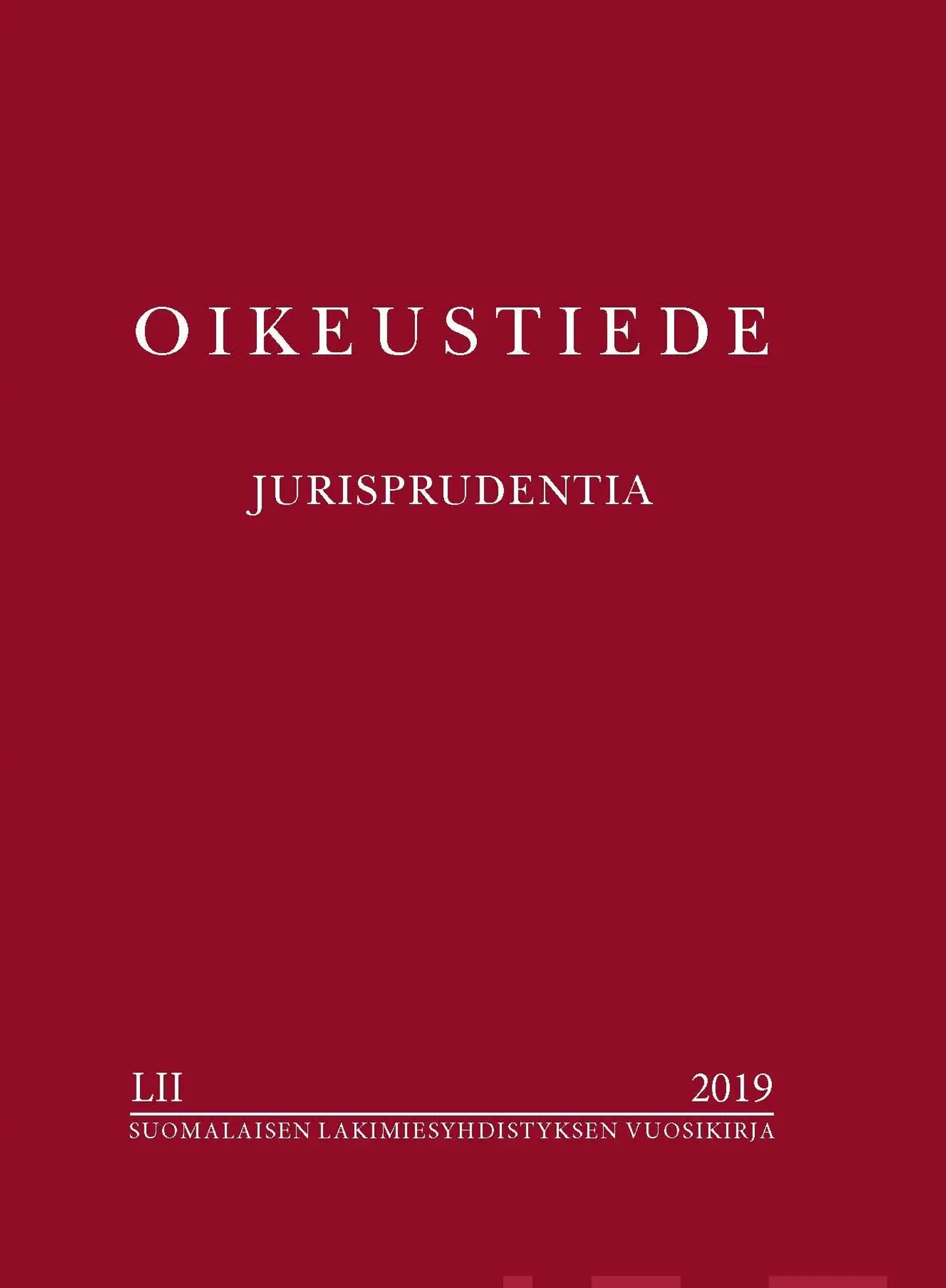 Oikeustiede - Jurisprudentia LII:2019