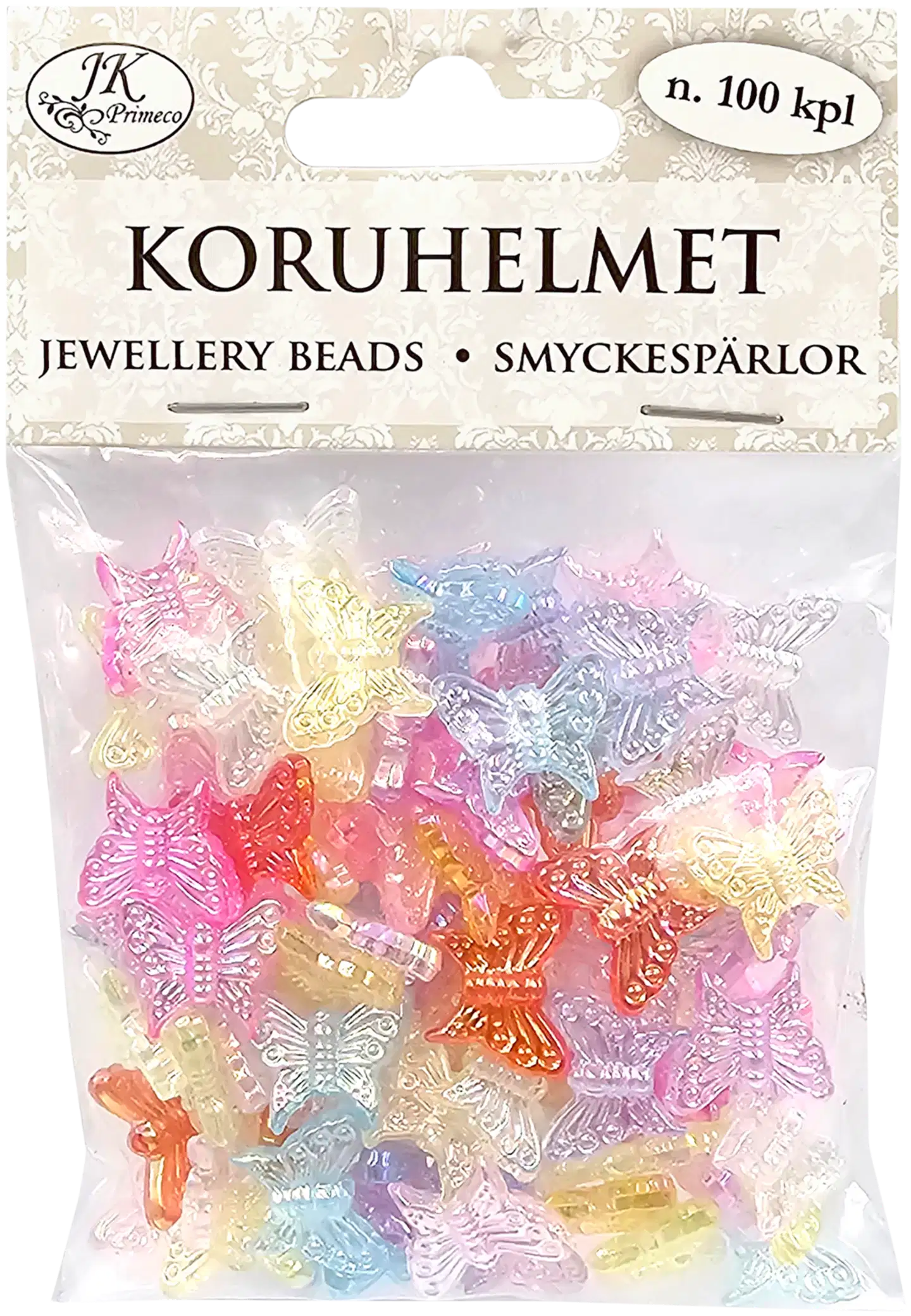 J.K. Primeco koruhelmet Perhonen pastelli 100kpl
