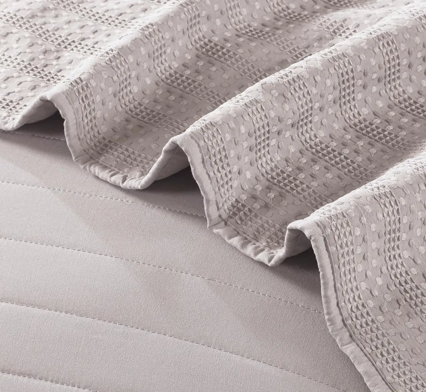 Home & Main päiväpeitto Waffle Jacq 260x260 cm beige - 3