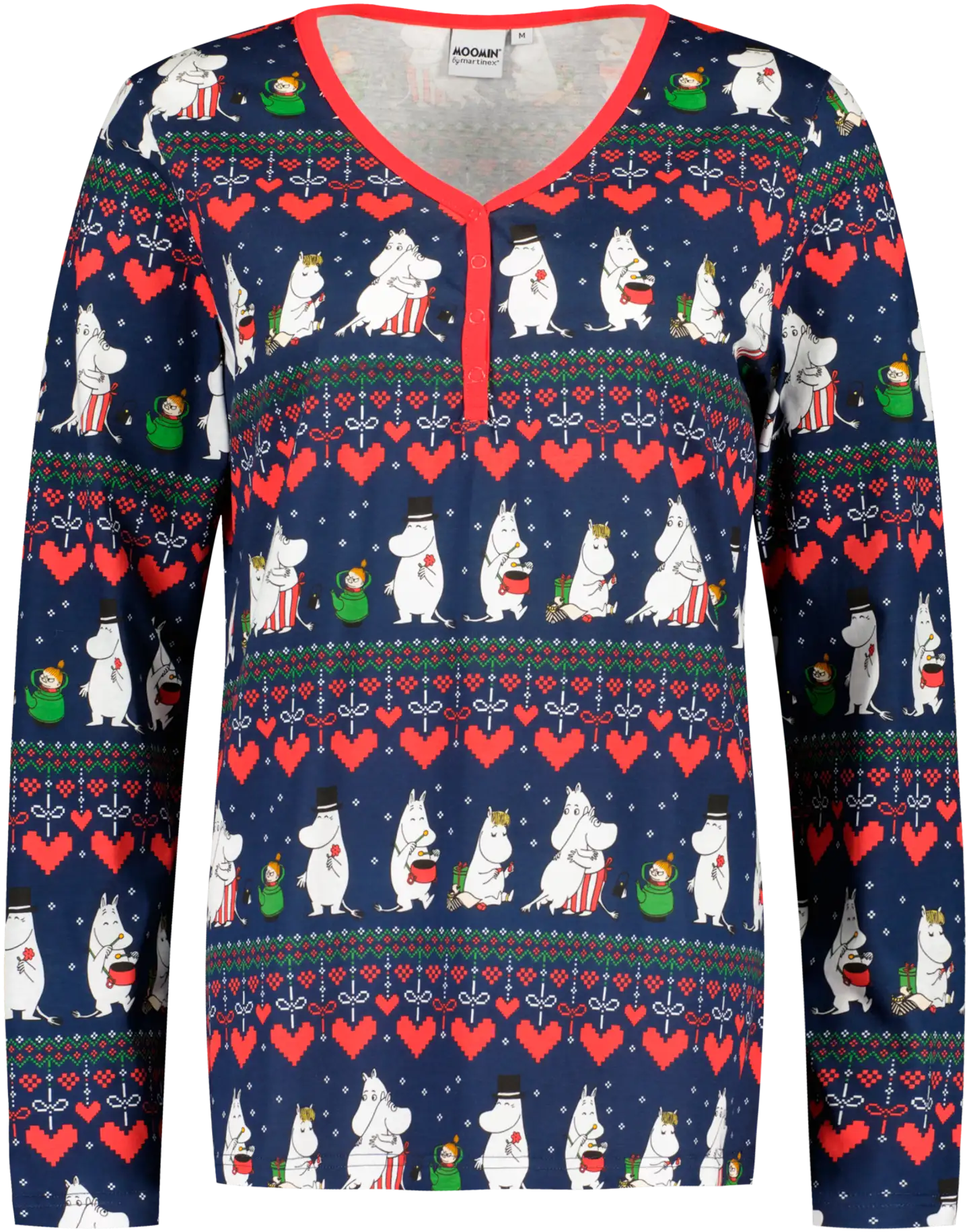 Moomin by Martinex naisten pyjama Suvi Talvisydän 590404 - tummansininen - 2