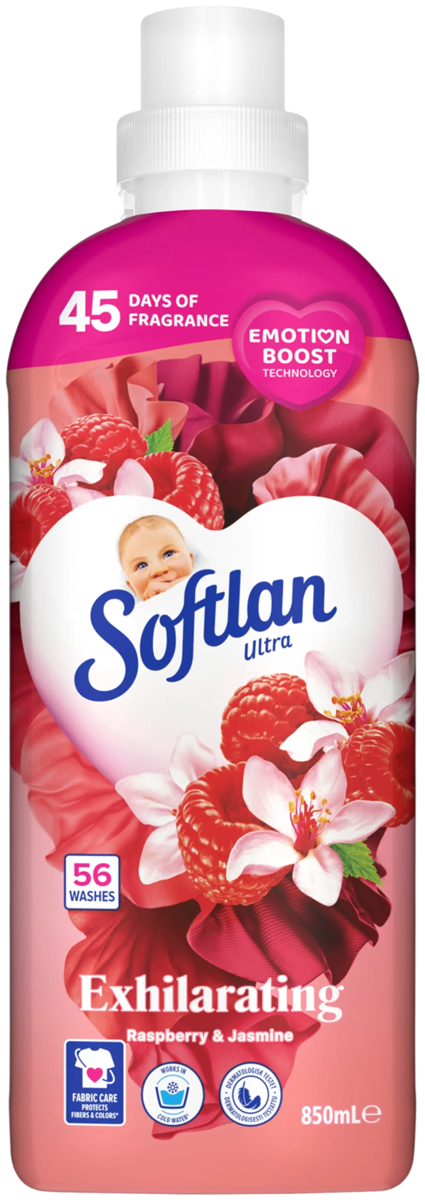 Softlan Emotions Exhilarating Red Fruits & Jasmine huuhteluaine 850ml