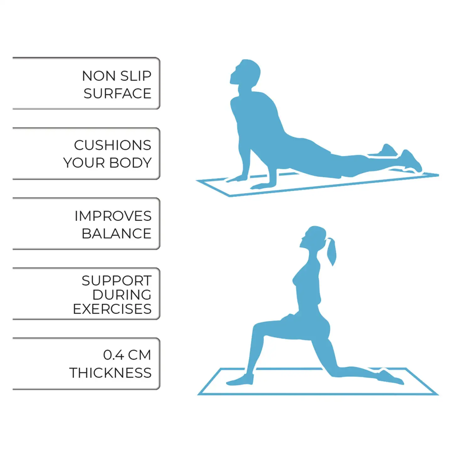 Umbro jooga/jumppamatto kantohihnalla, erilaisia - 8