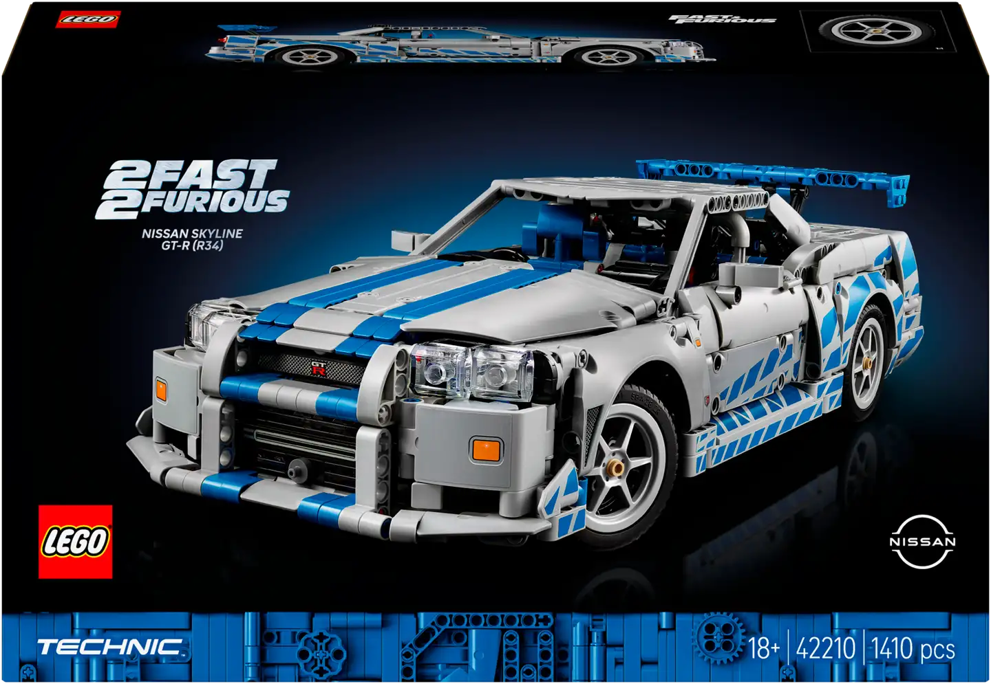 LEGO® Technic 42210 2 Fast 2 Furious Nissan Skyline GT-R (R34) ‑auto - 2