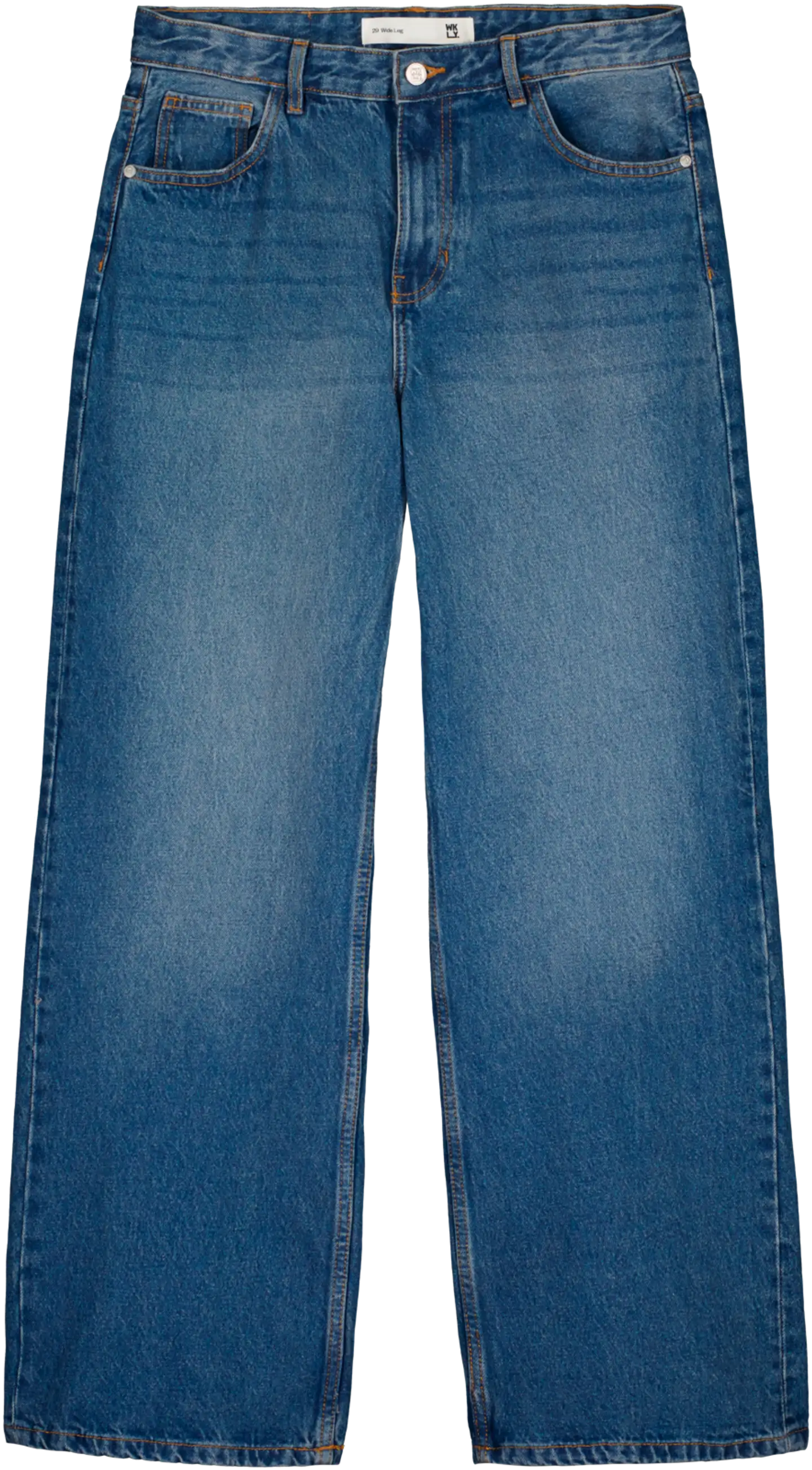 WKLY. naisten wide leg farkut 22W010314 - Indigo m.blue - 1
