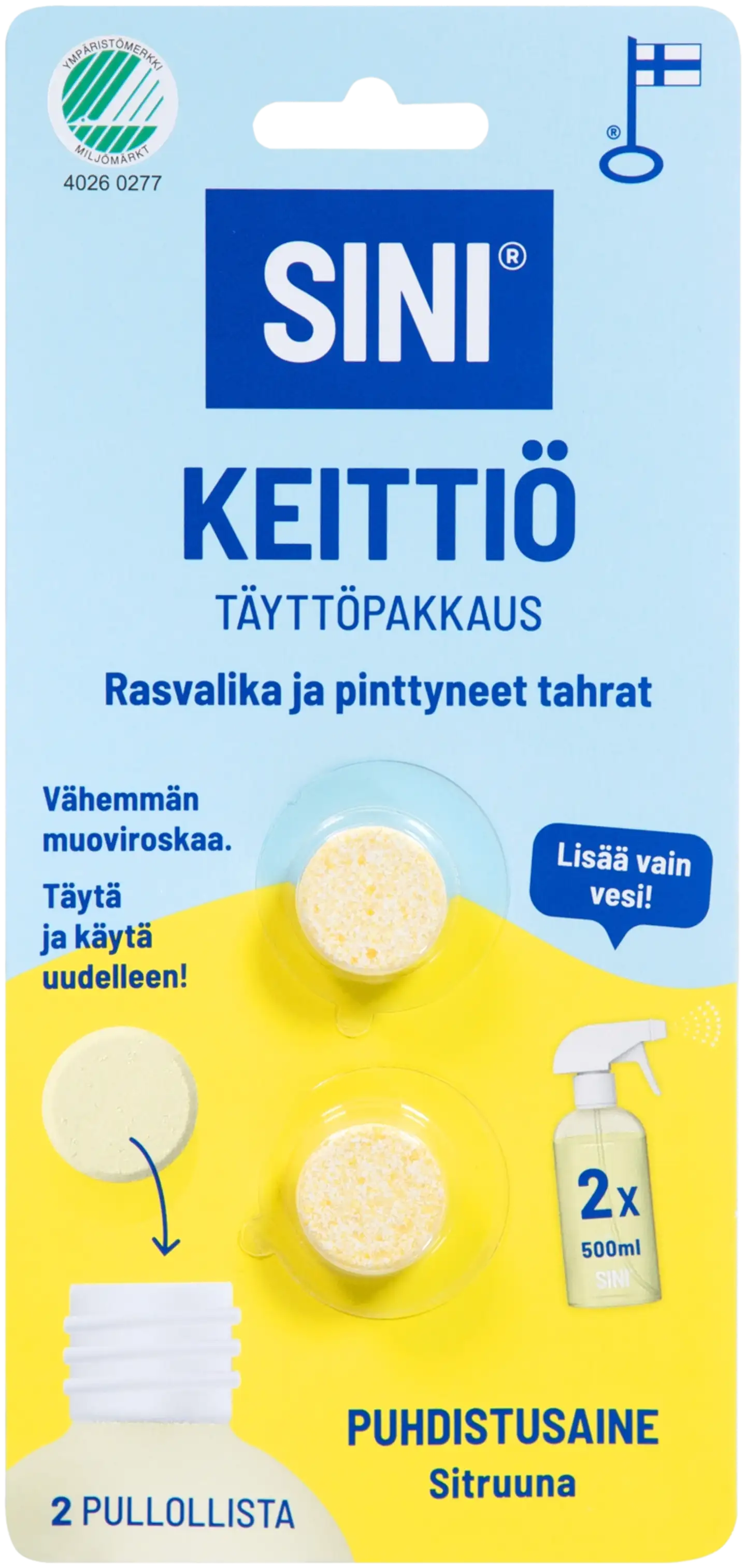 Sini Keittiön puhdistusaine täyttöpakkaus 2kpl - 1