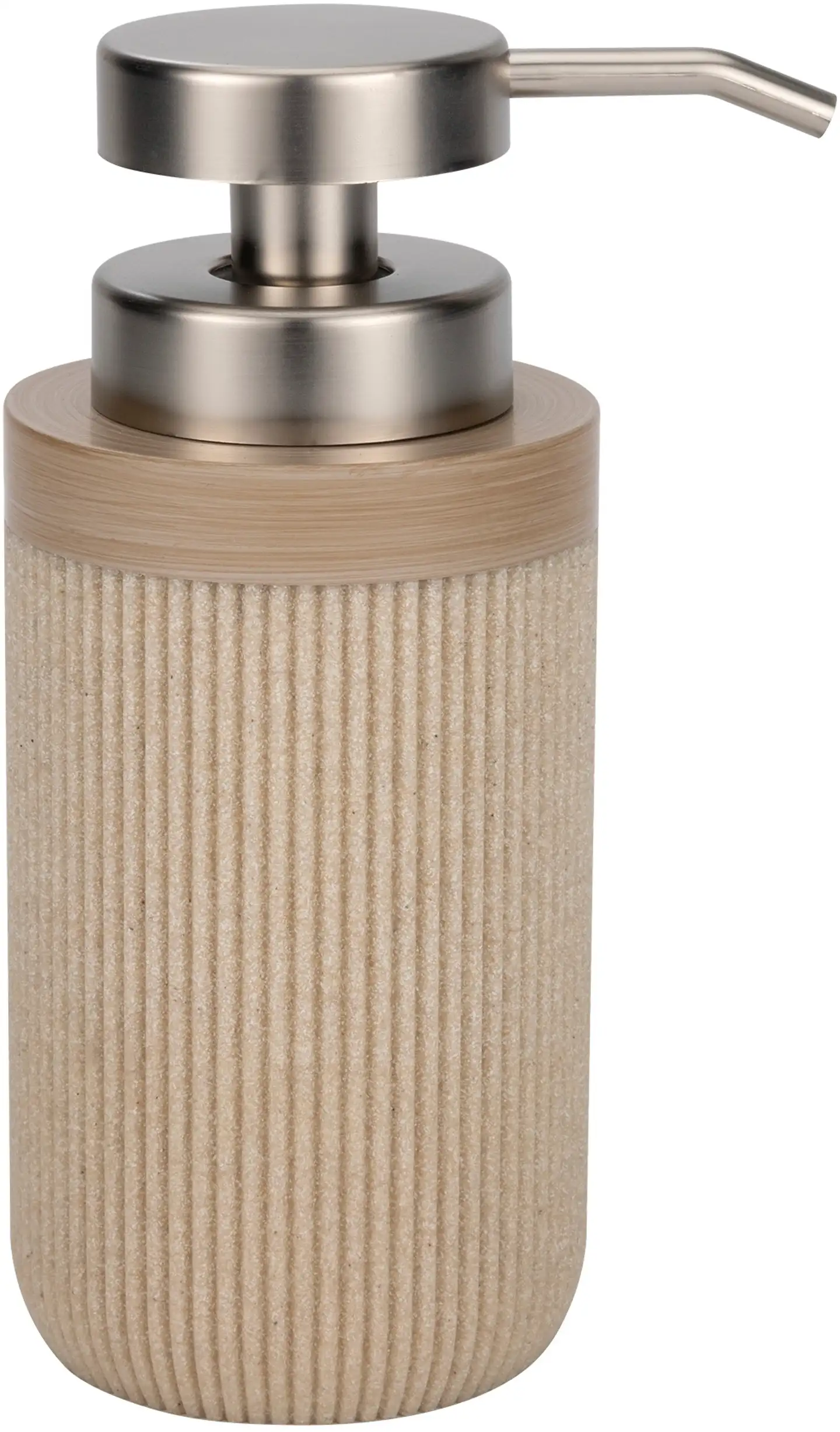 House saippuapumppupullo pystyraita beige