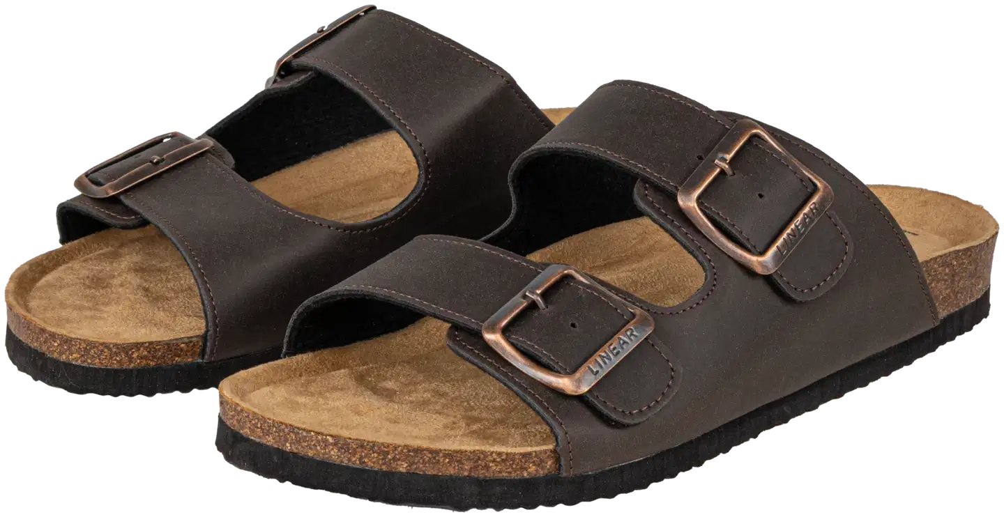 Linear miesten pistokassandaali Eli Basic Brown - Dark brown - 1