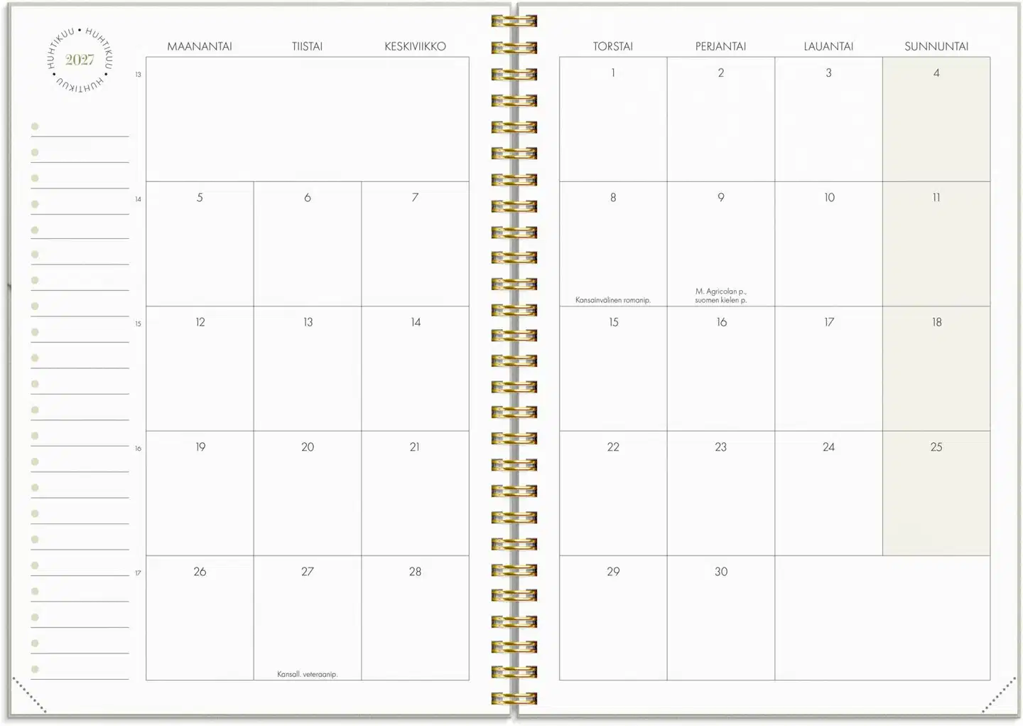Burde Kalenteri 2027 Life Planner Essentials A5 - 3