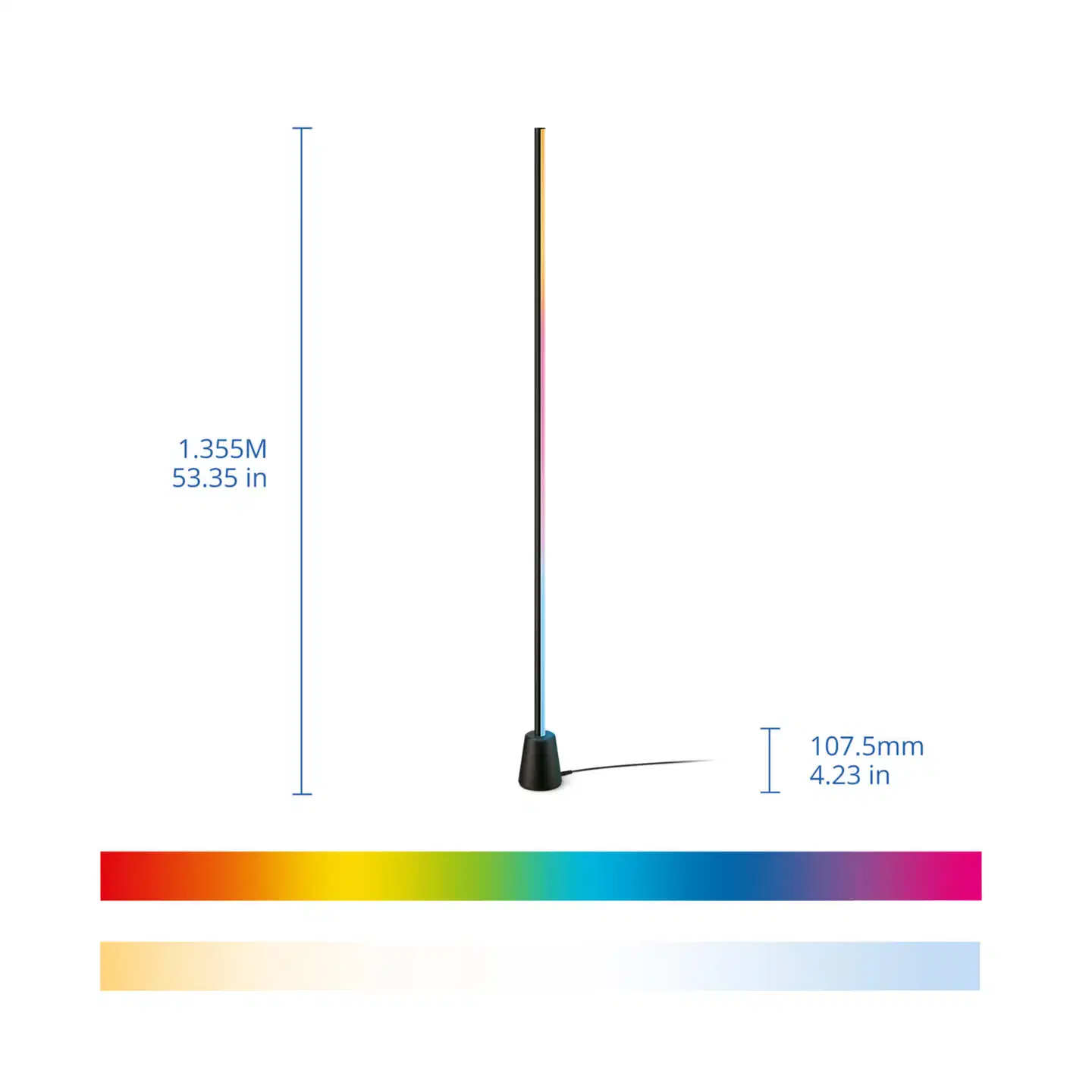 Philips Smart Lighting Gradient RGBIC -lattiavalaisin musta 1,4 m - 2